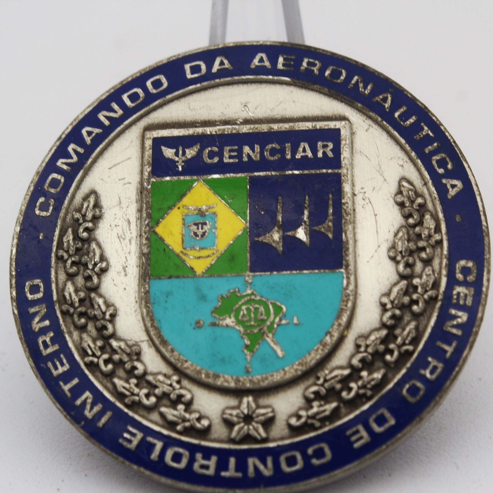 Brazilian Air Force CENCIAR Internal Control Center Challenge Coin 1.75” Copper Collectible Pre-owned