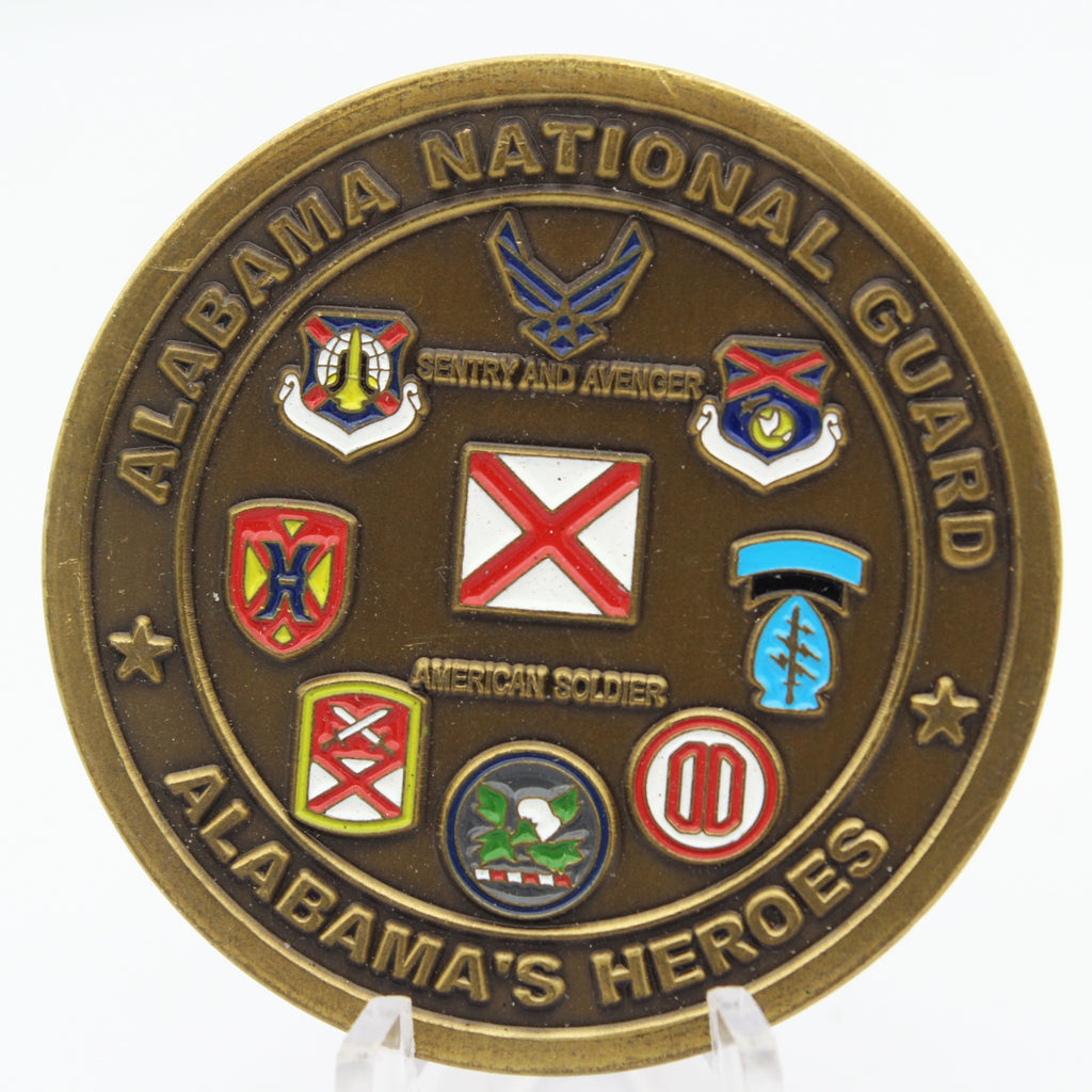 Alabama National Guard Alabama’s Heroes Adjutant General Challenge Coin 1.75” Copper Collectible Pre-owned