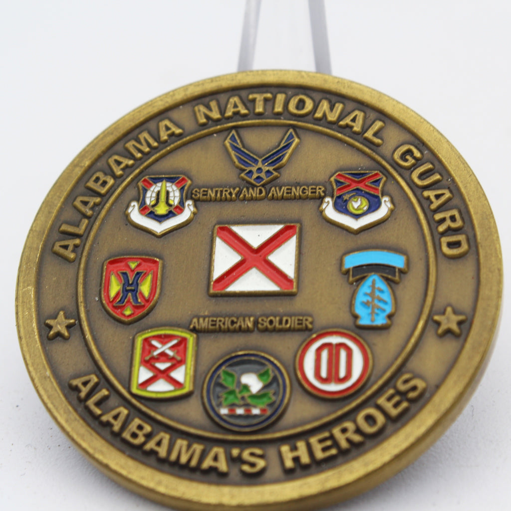 Alabama National Guard Alabama’s Heroes Adjutant General Challenge Coin 1.75” Copper Collectible Pre-owned