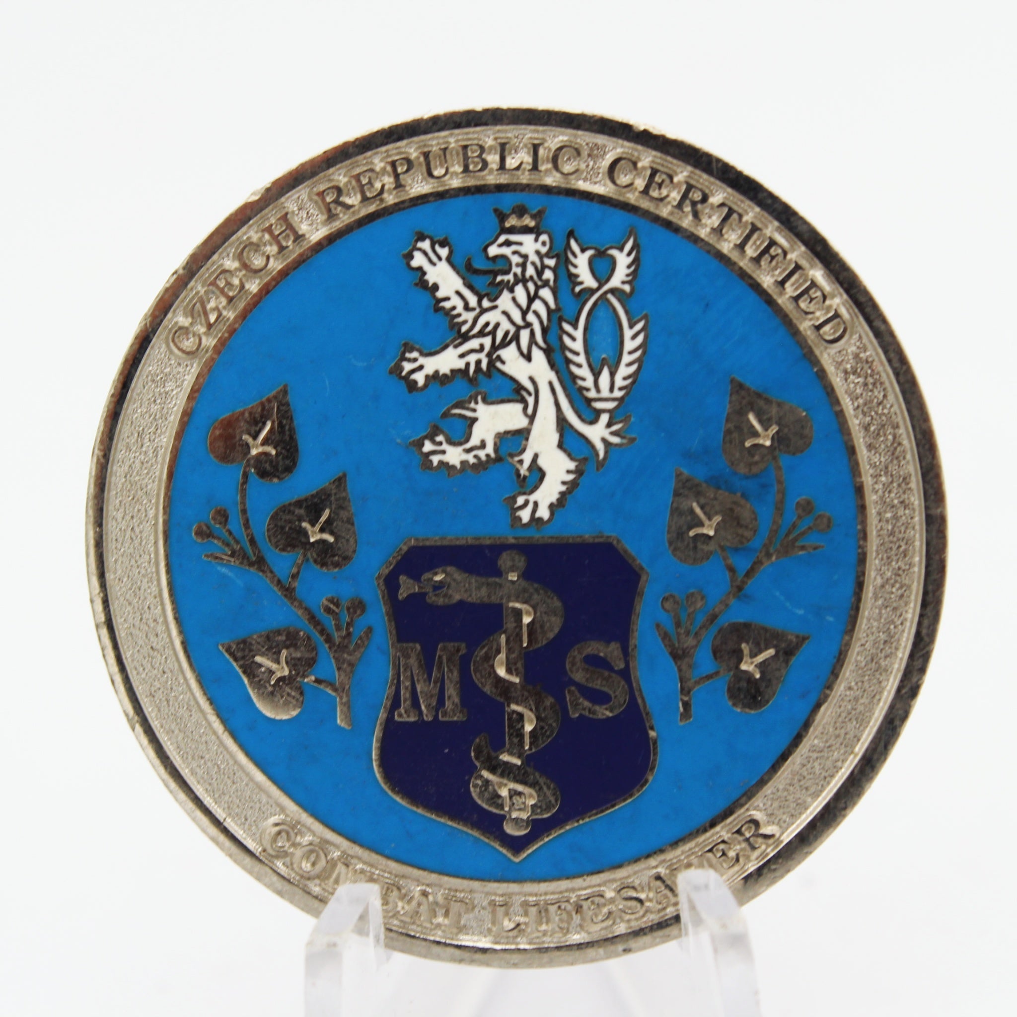 Czech Republic Certified CLS Combat Lifesaver Archangel Michael Challenge Coin 1.5” Copper Collectible Pre-owned