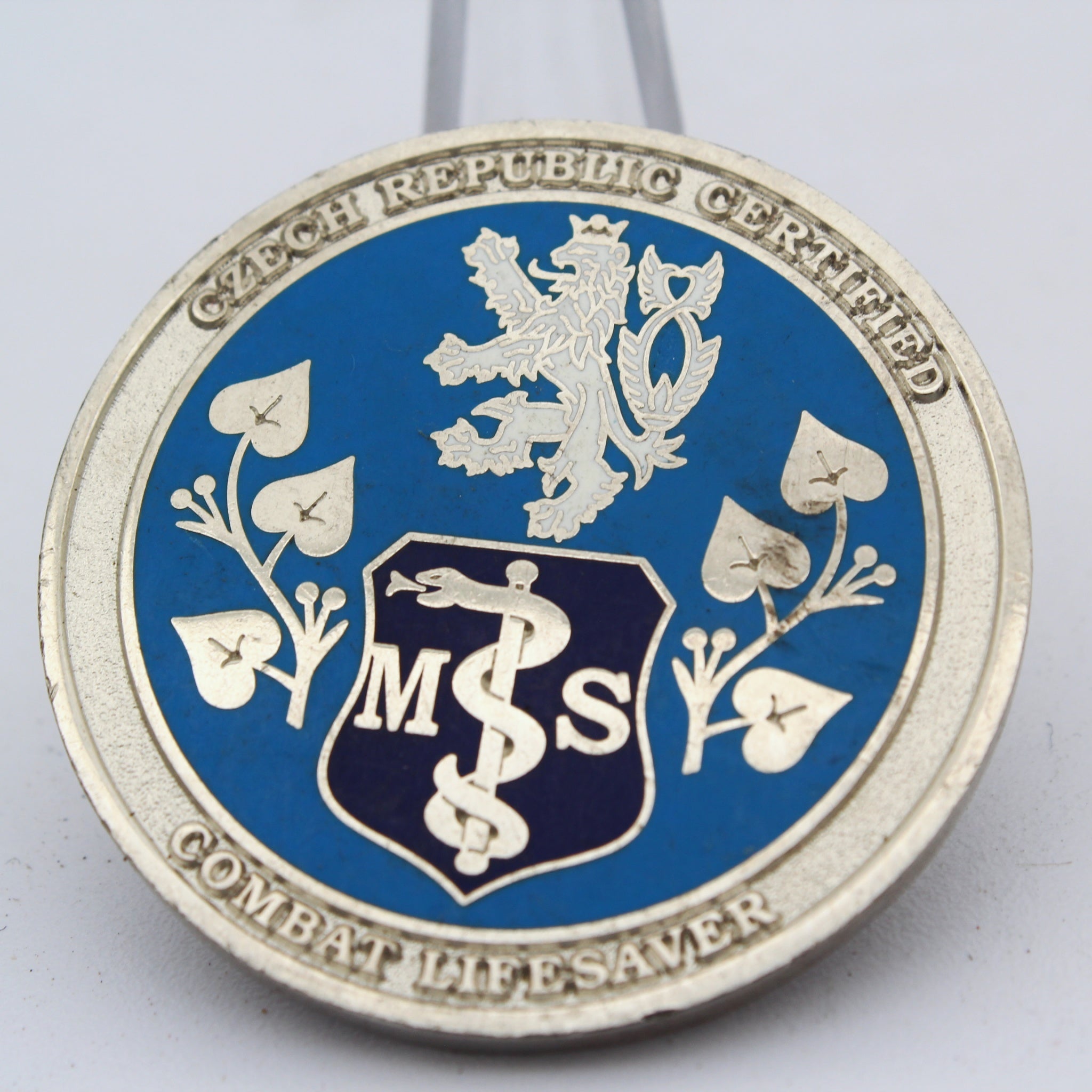 Czech Republic Certified CLS Combat Lifesaver Archangel Michael Challenge Coin 1.5” Copper Collectible Pre-owned