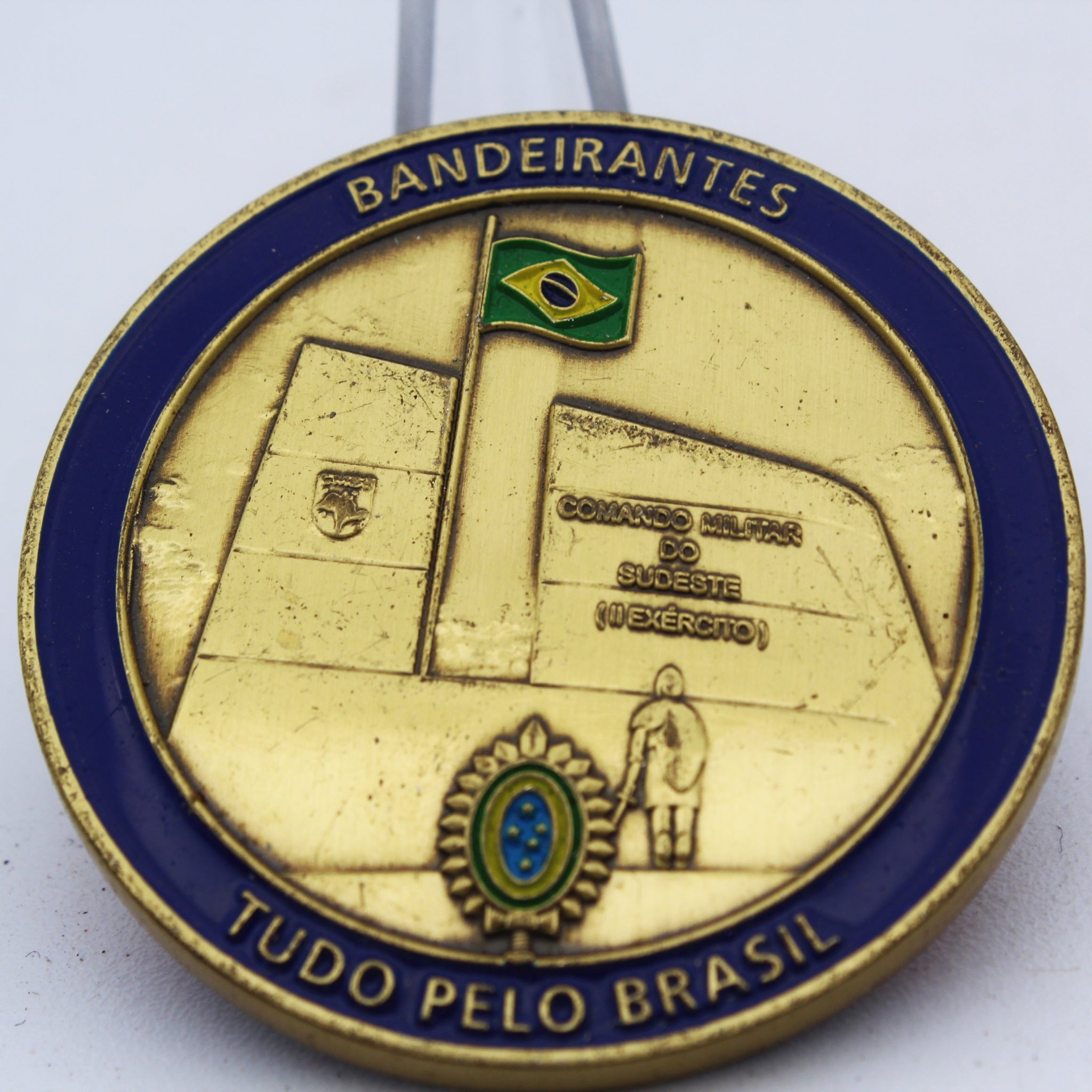Brazilian Army CMSE Southeast Military Command Challenge Coin 1.75” Copper Collectible Pre-owned