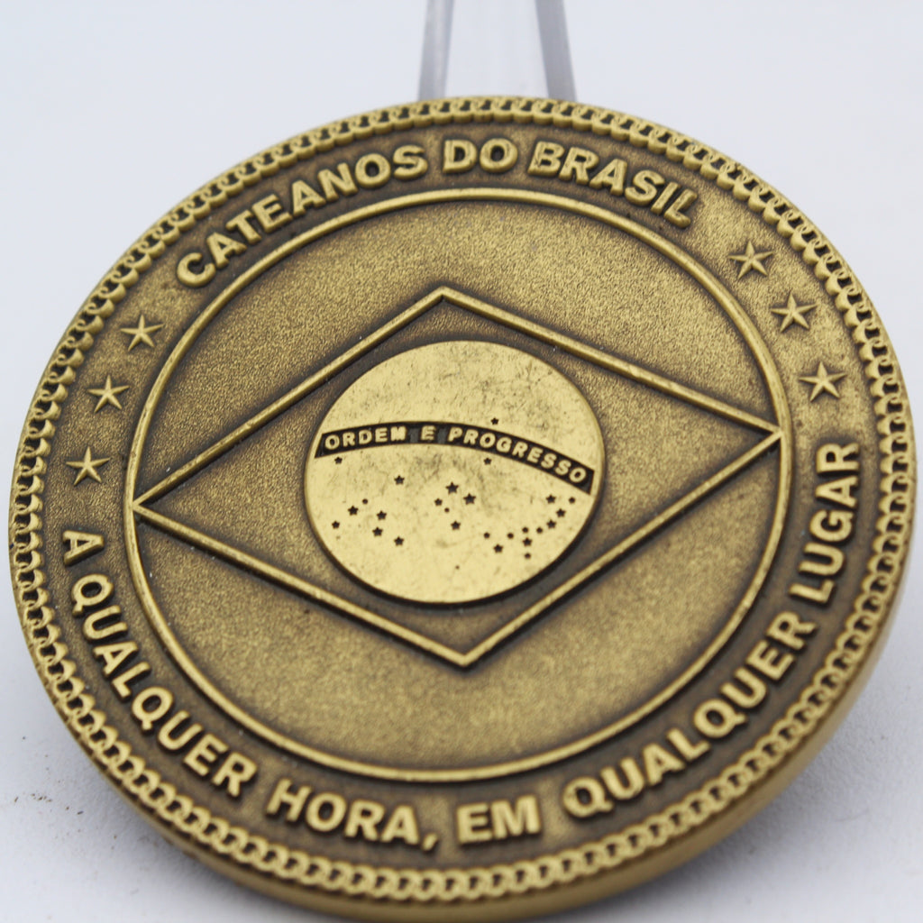 Brazil Ações Táticas Especiais Skull Challenge Coin 2” Copper Collectible Pre-owned