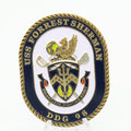 USS Forrest Sherman DDG 98 Reenlistment Challenge Coin 2 Inch Copper Pre-owned