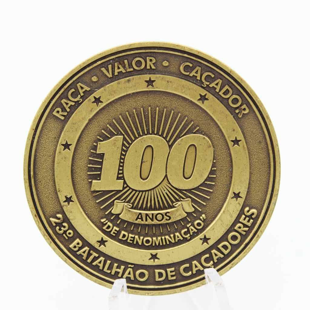 23º BC Batalhão Marechal Castello Branco 100 Anos Challenge Coin 1.75 Inch Copper Pre-owned