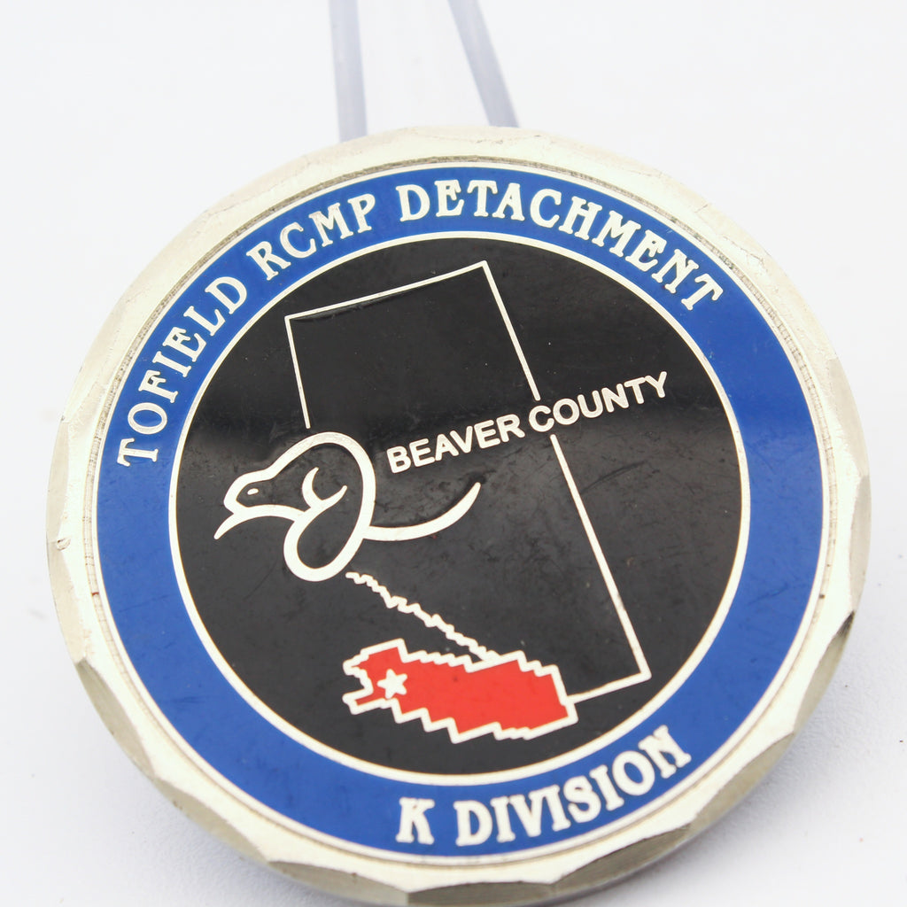 Torfield RCMP Detachment Beaver County K Division Challenge Coin 1.75 Inch Copper