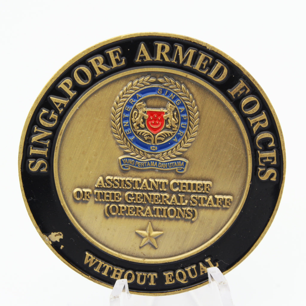 Singapore Armed Forces General Staff Operations Challenge Coin 1.75 Inch Copper Pre-owned