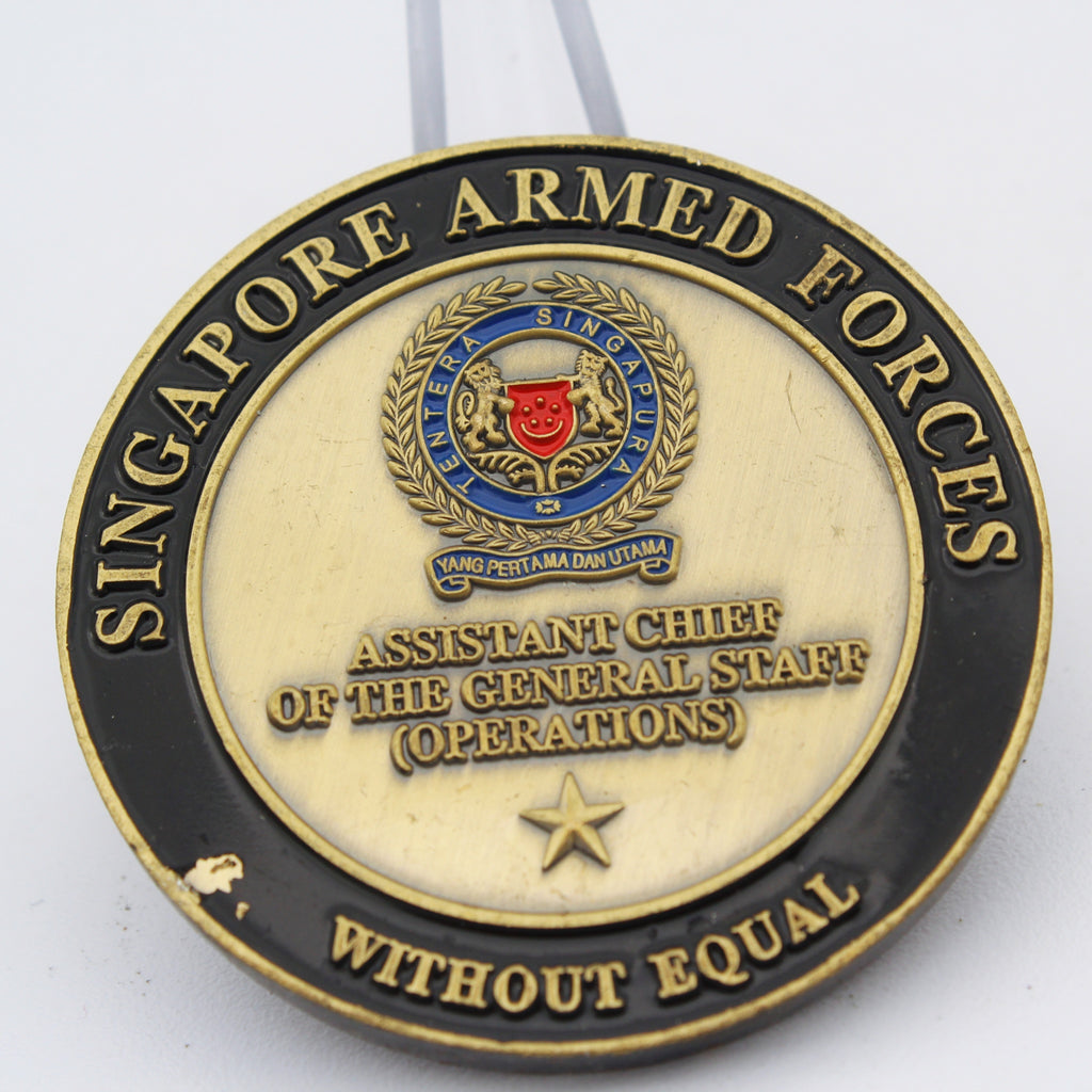 Singapore Armed Forces General Staff Operations Challenge Coin 1.75 Inch Copper Pre-owned