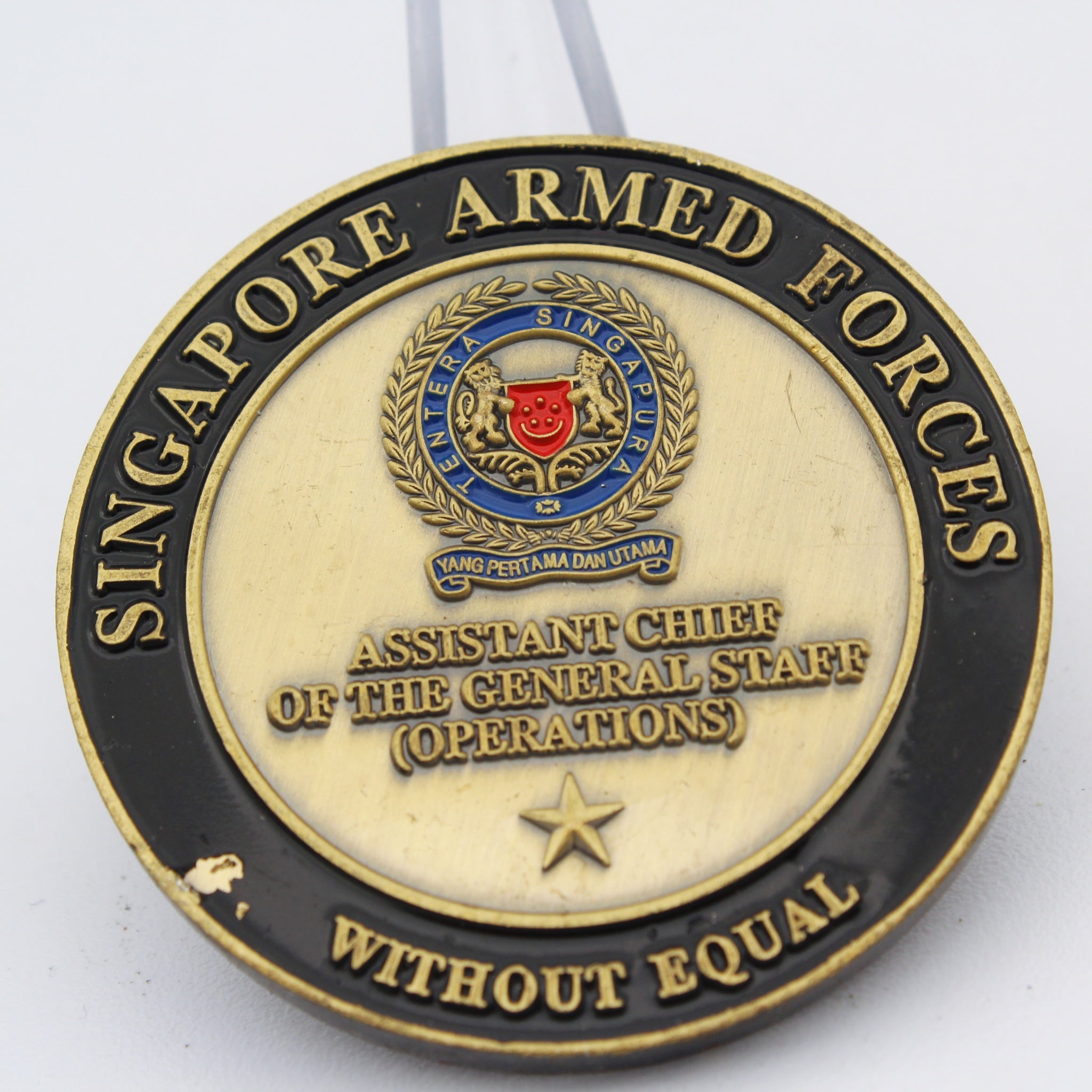 Singapore Armed Forces General Staff Operations Challenge Coin 1.75 Inch Copper Pre-owned