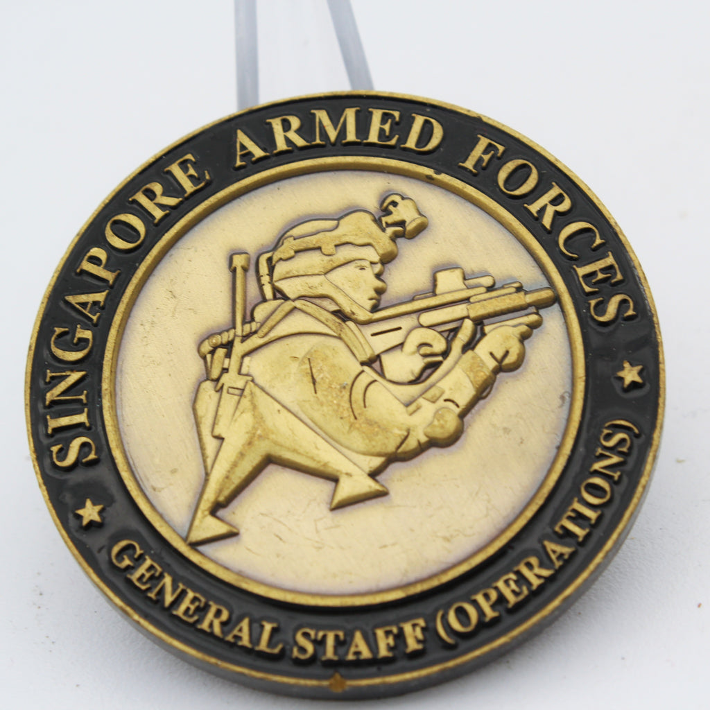 Singapore Armed Forces General Staff Operations Challenge Coin 1.75 Inch Copper Pre-owned