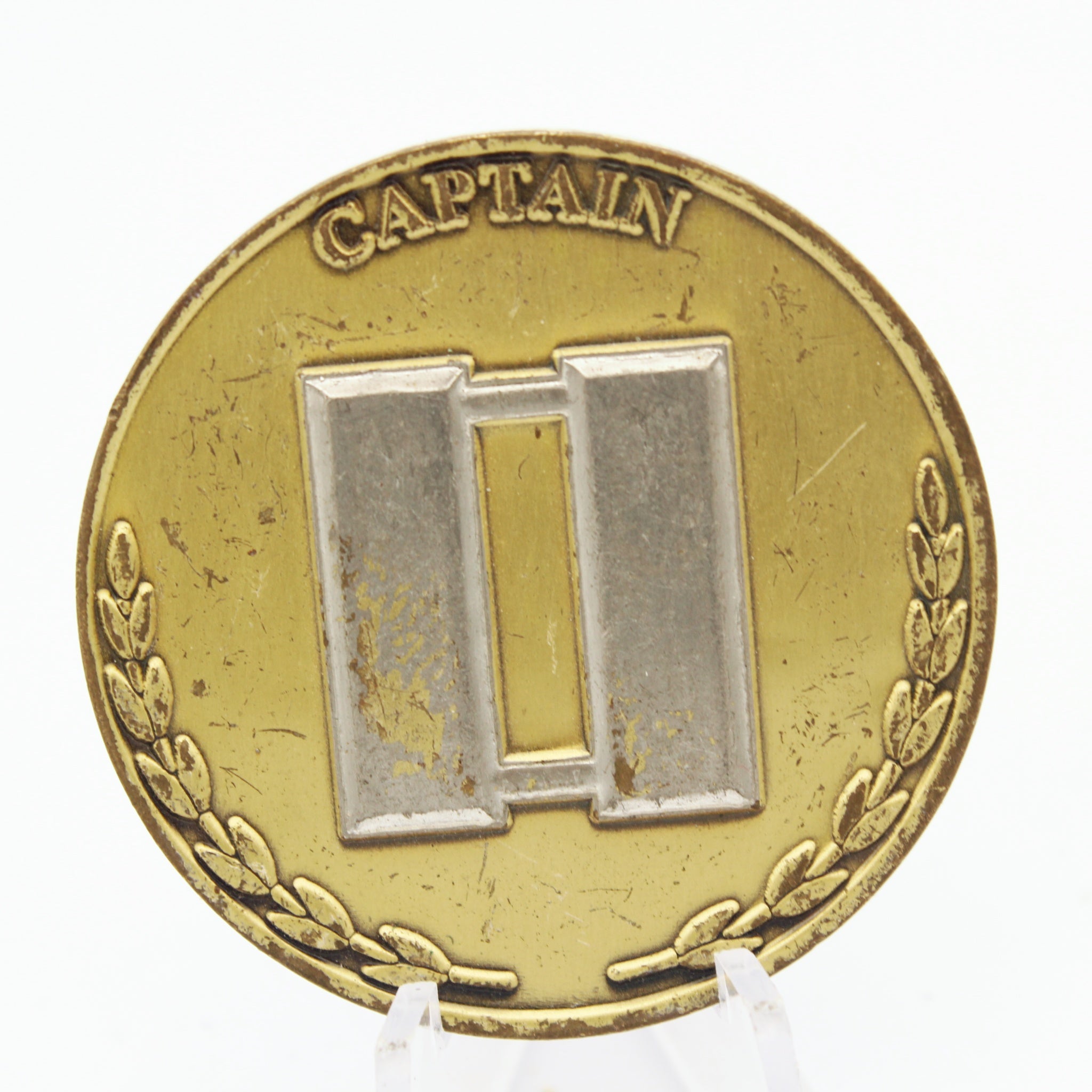Okinawa Japan U.S. Marine Corps Captain Challenge Coin 1.75 Inch Copper Pre-owned