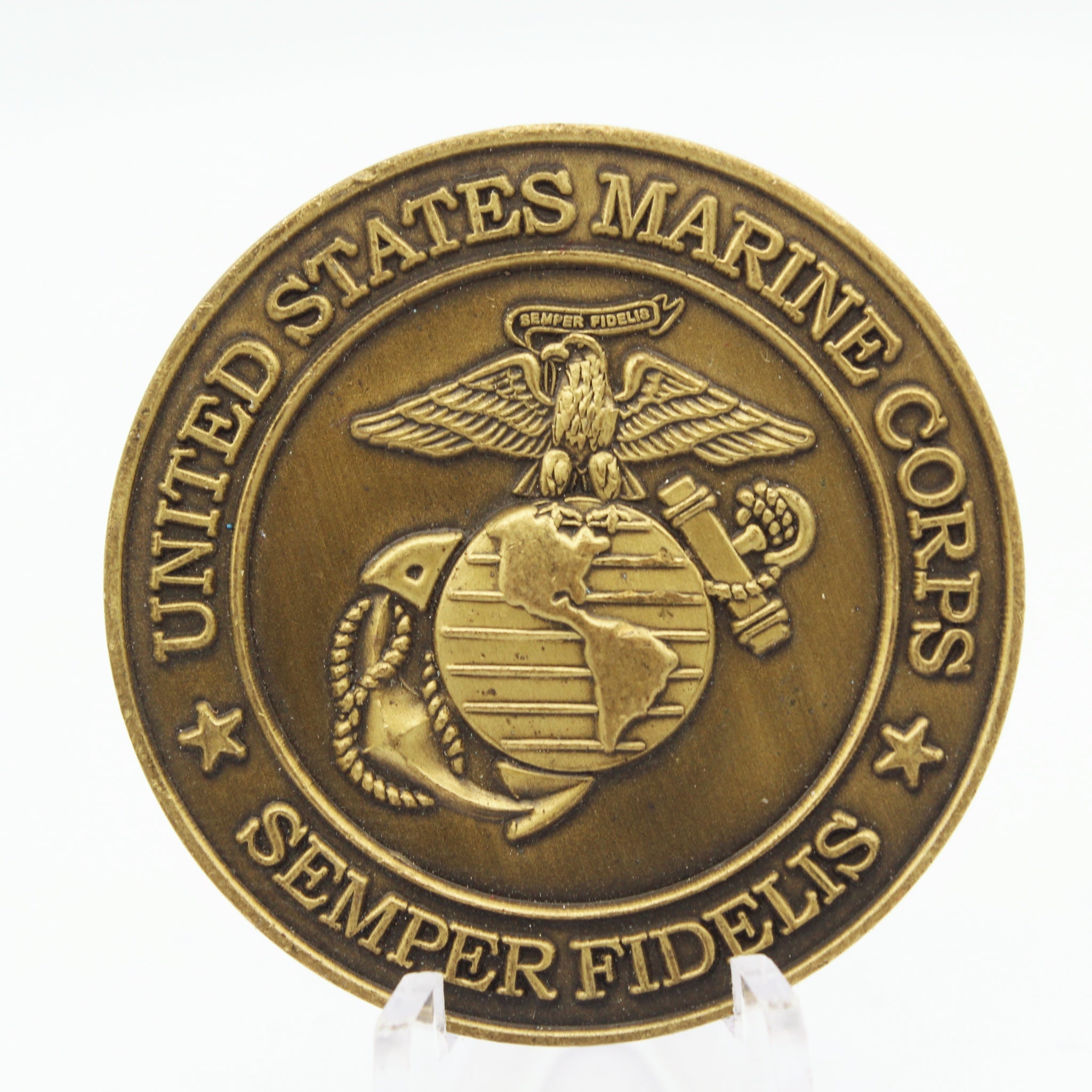 US Marine Corps School of Infantry Camp Lejeune Challenge Coin 1.75" Pre-Owned