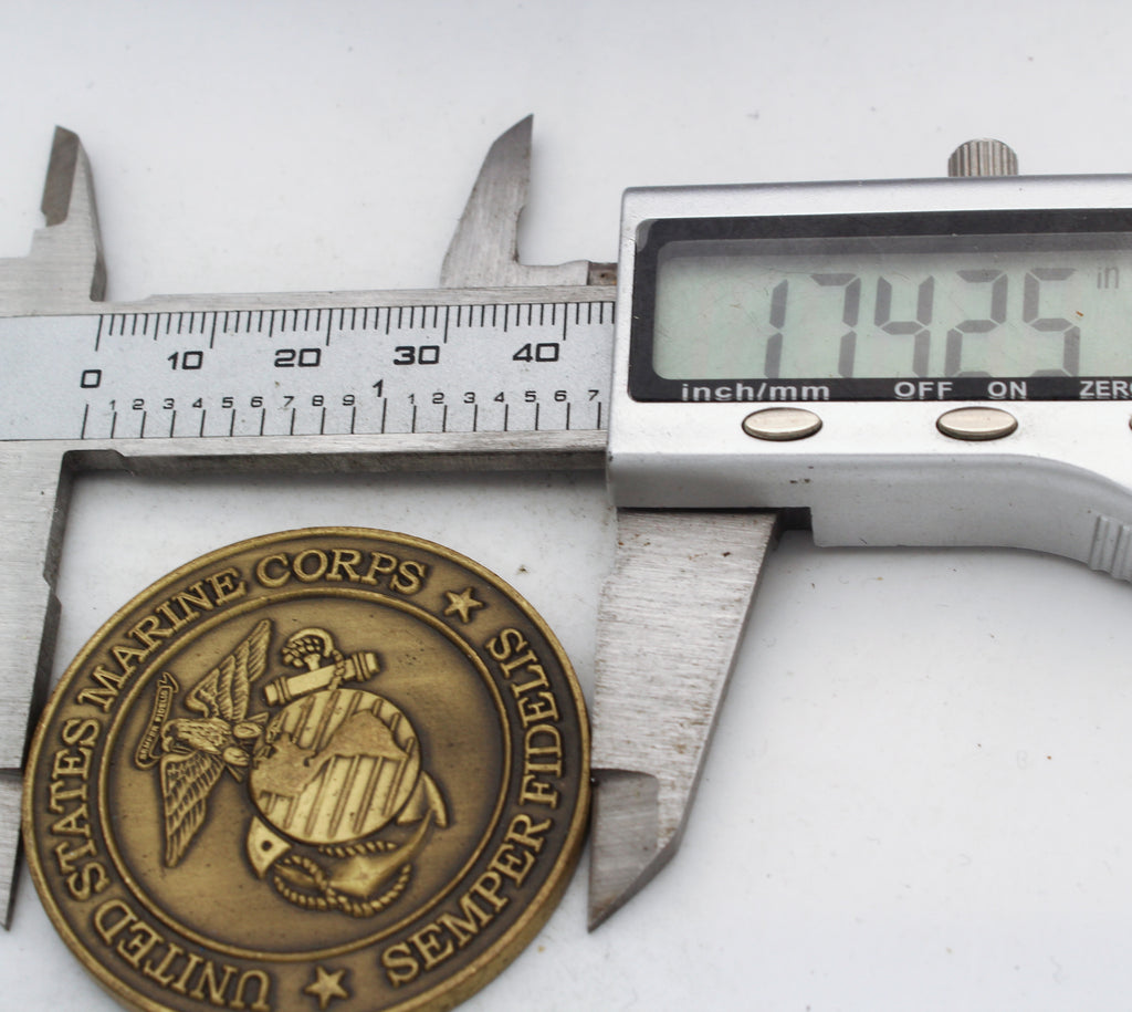 US Marine Corps School of Infantry Camp Lejeune Challenge Coin 1.75" Pre-Owned