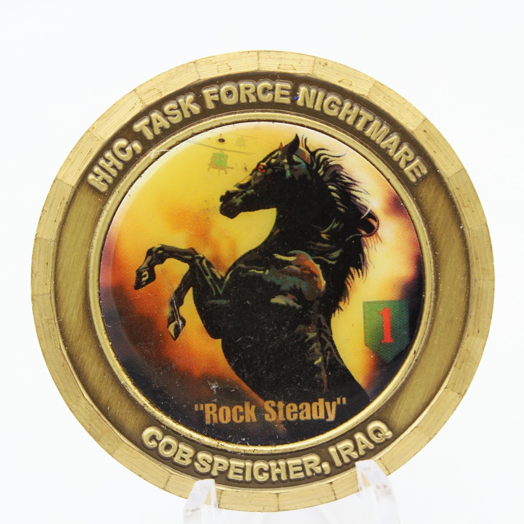 HHG Task Force Nightmare COB Speicher Iraq Challenge Coin 1.75" Pre-Owned