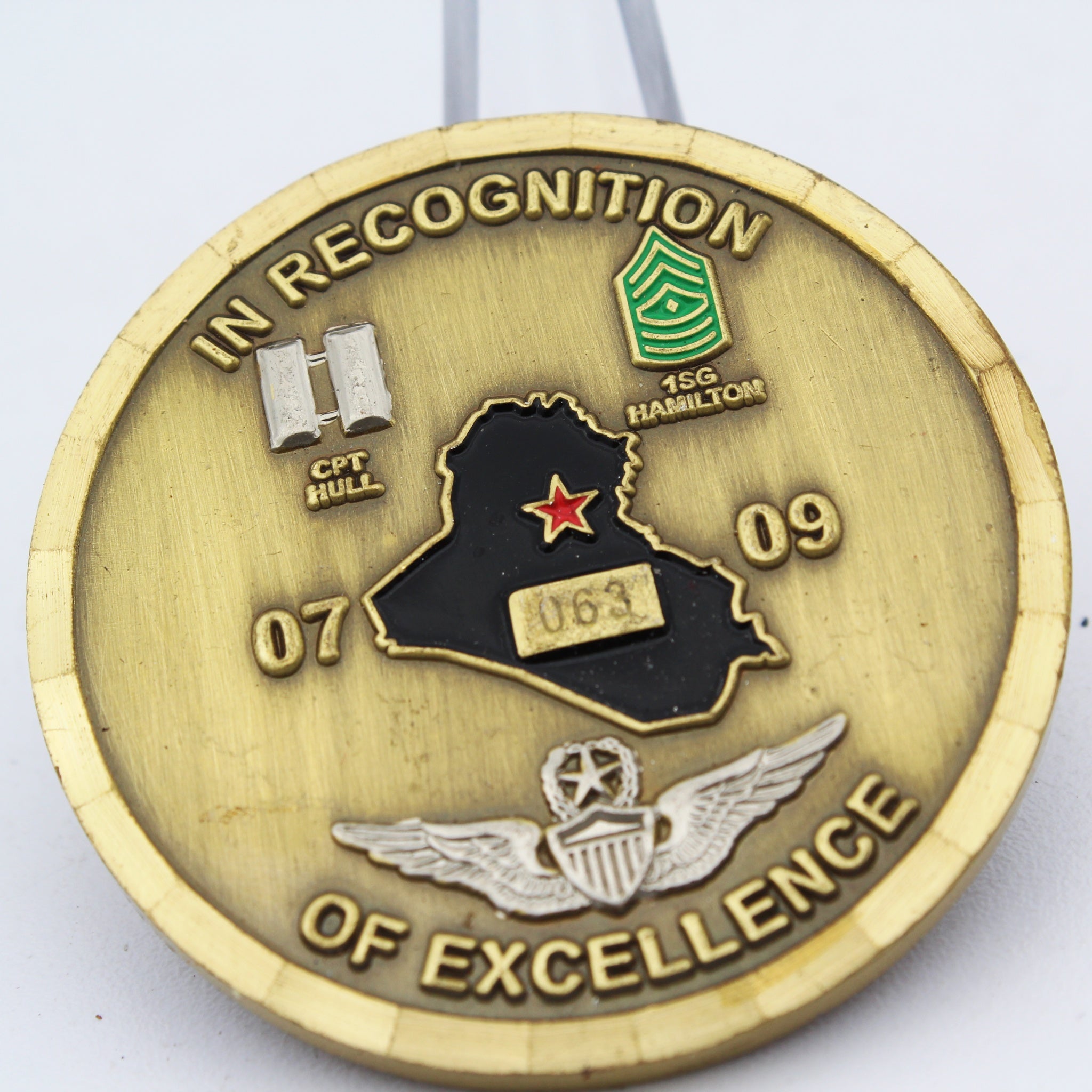 HHG Task Force Nightmare COB Speicher Iraq Challenge Coin 1.75" Pre-Owned