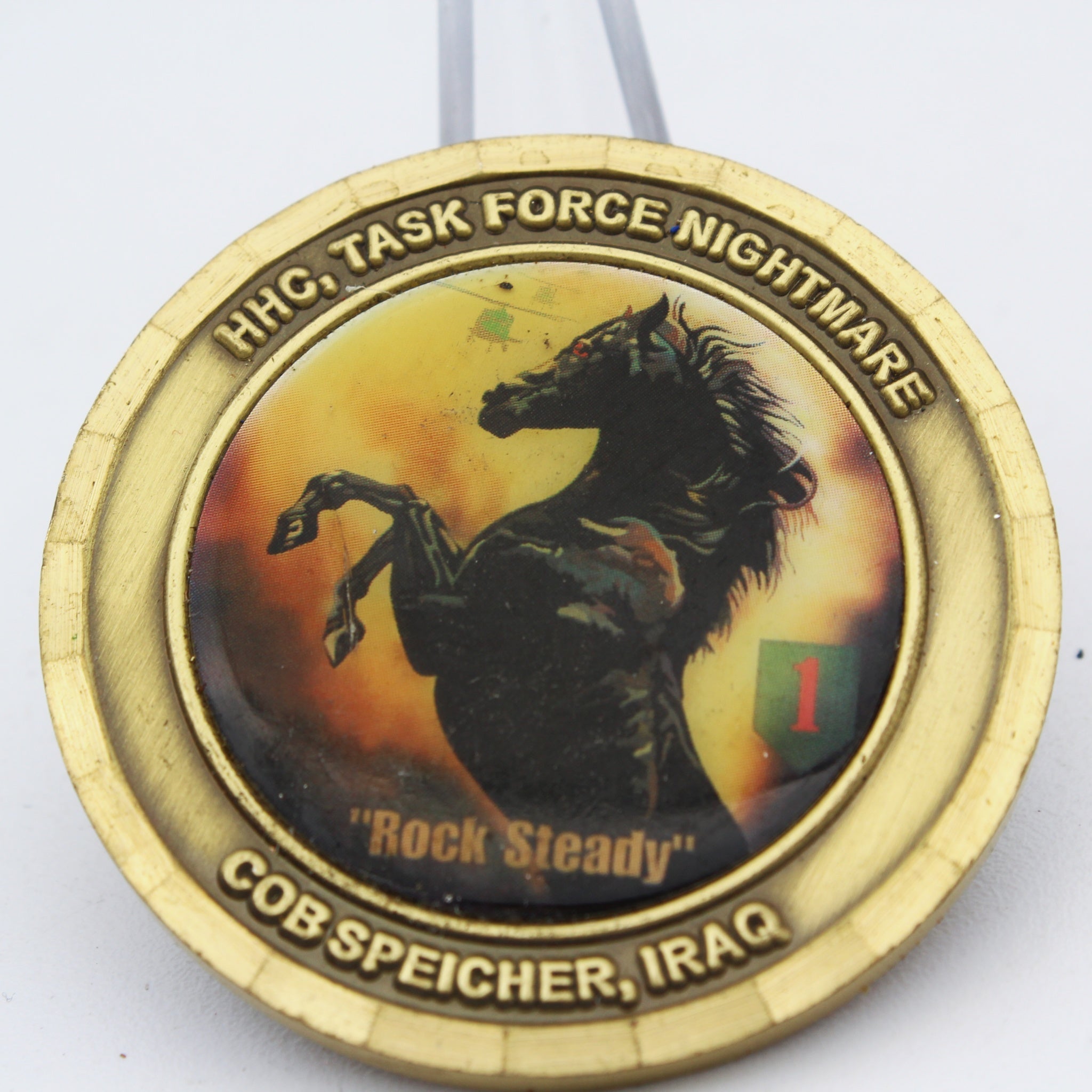 HHG Task Force Nightmare COB Speicher Iraq Challenge Coin 1.75" Pre-Owned