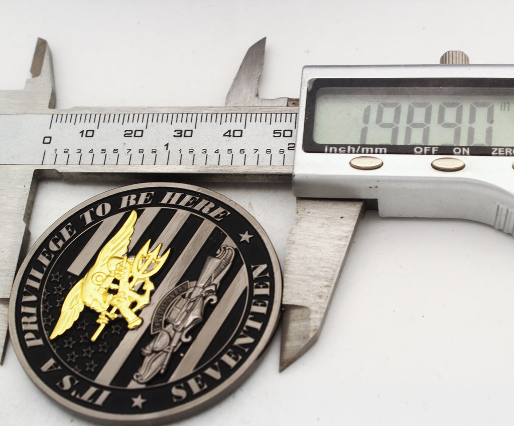 Navy SEAL Team XVII Challenge Coin It's a Privilege to Be Here 2.0" Pre-Owned