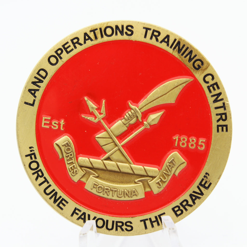 New Zealand Trade Training School Land Operations Training Centre Challenge Coin 1.75" Pre-Owned