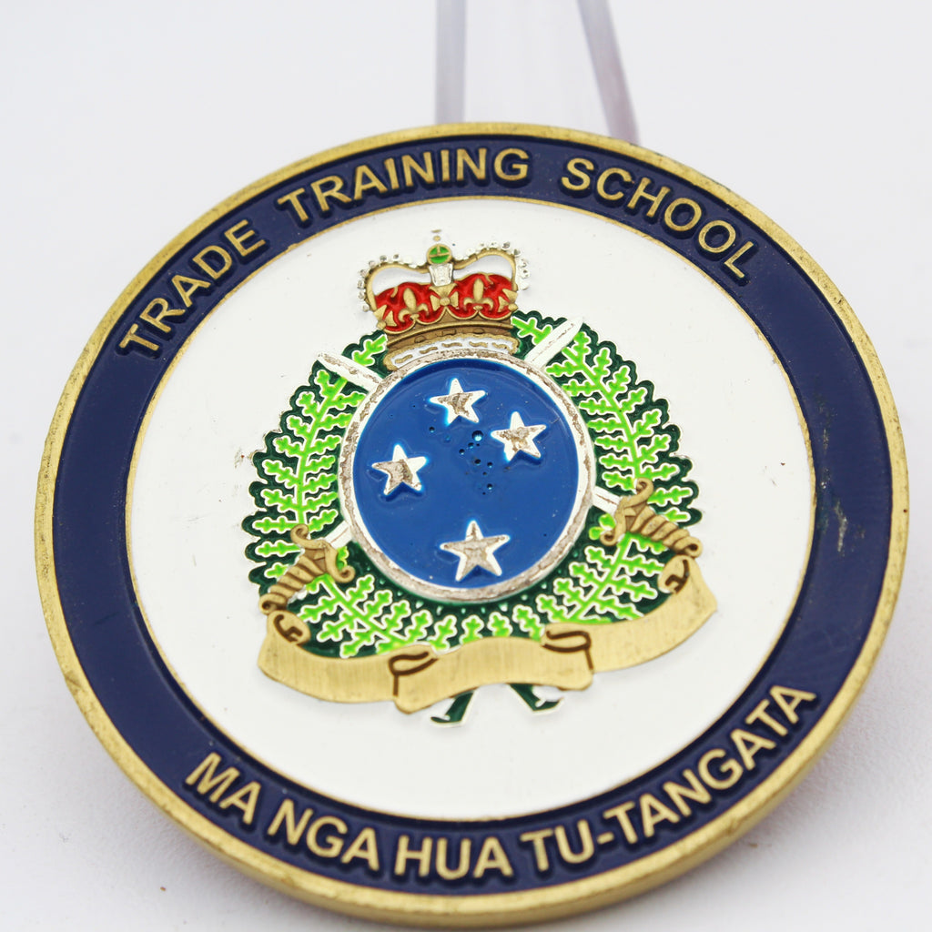 New Zealand Trade Training School Land Operations Training Centre Challenge Coin 1.75" Pre-Owned