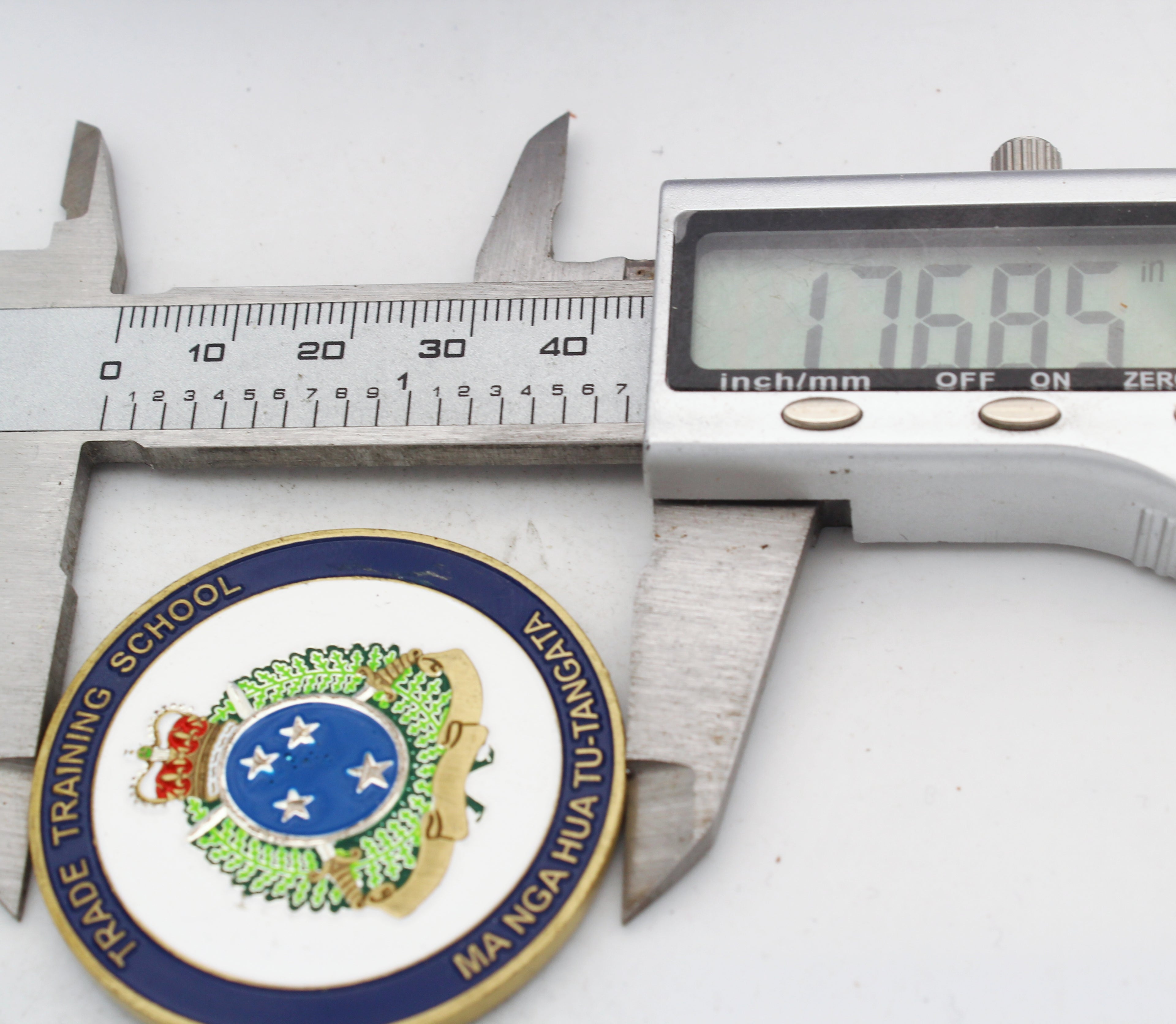 New Zealand Trade Training School Land Operations Training Centre Challenge Coin 1.75" Pre-Owned