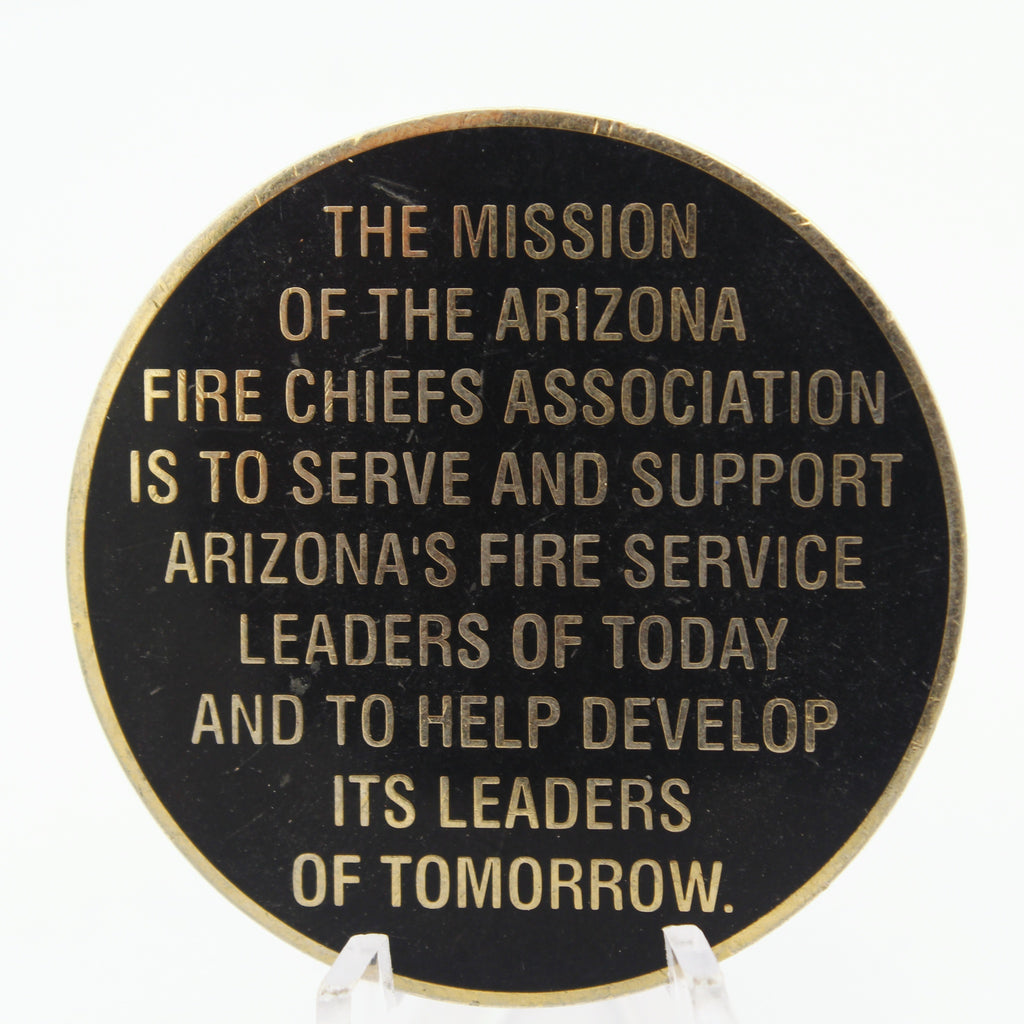 Arizona Fire Chiefs Association 1966 Fire Service Challenge Coin 1.75" Pre-Owned