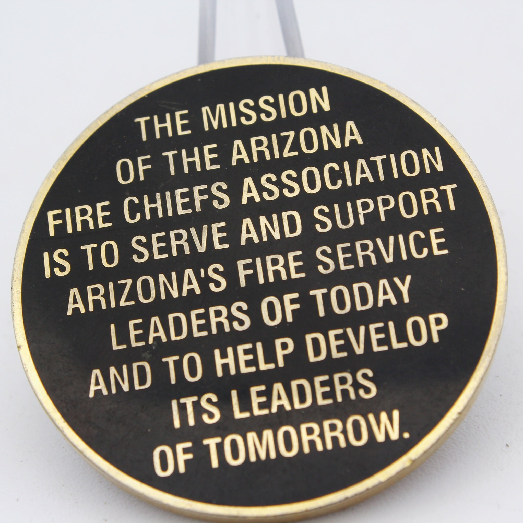 Arizona Fire Chiefs Association 1966 Fire Service Challenge Coin 1.75" Pre-Owned