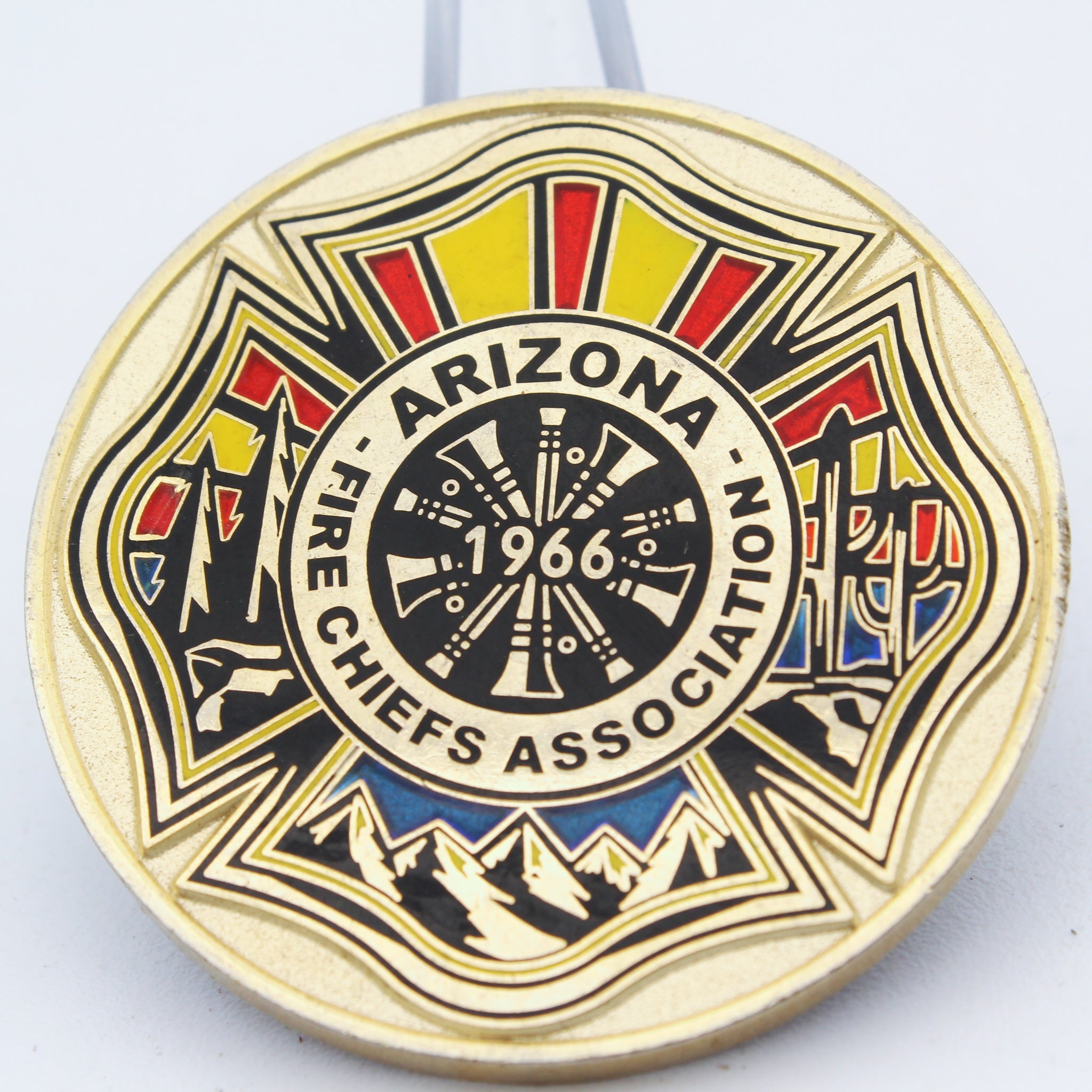 Arizona Fire Chiefs Association 1966 Fire Service Challenge Coin 1.75" Pre-Owned