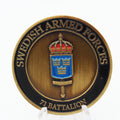 Swedish Armed Forces 71 Battalion 712 Coy Challenge Coin 1.5" Pre-Owned