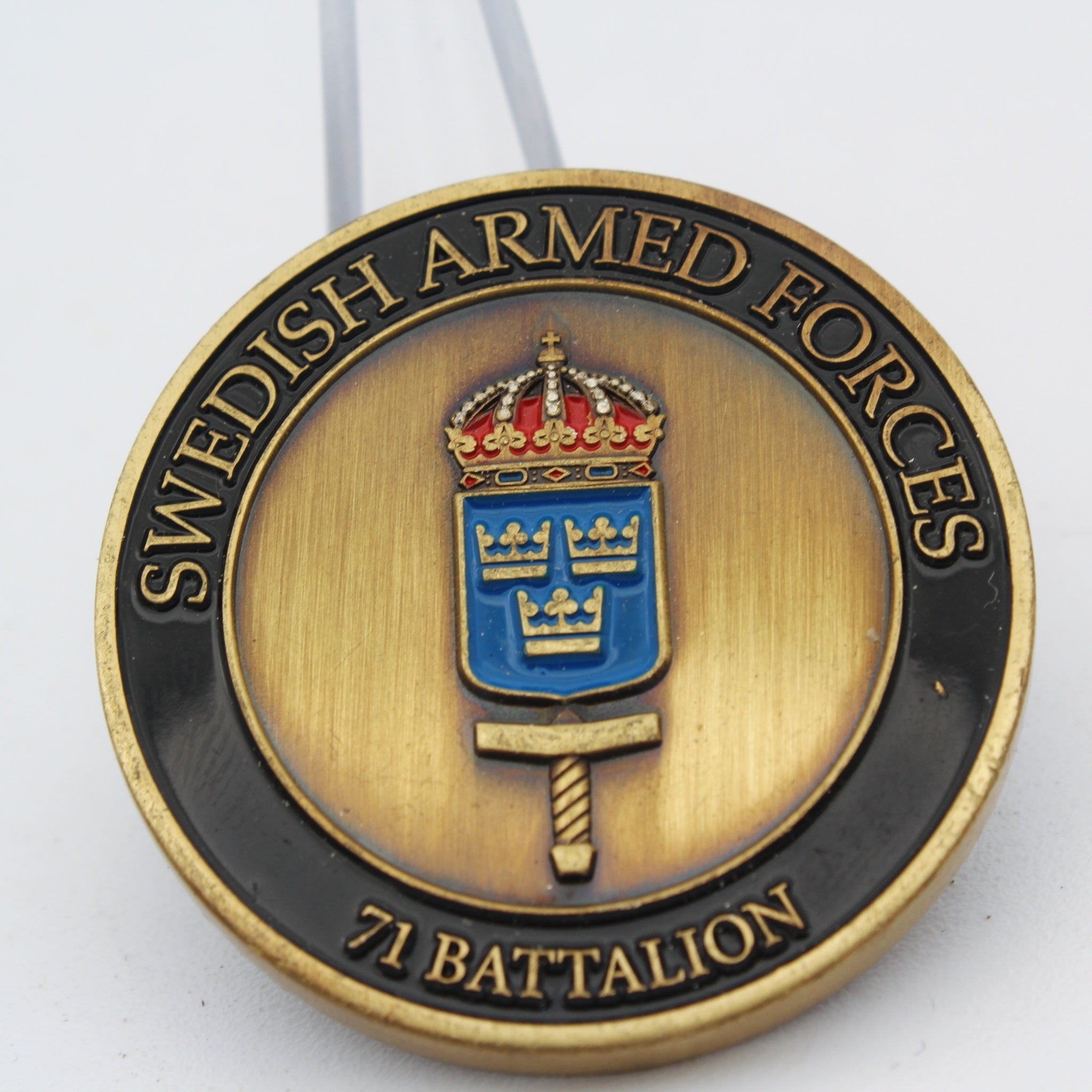 Swedish Armed Forces 71 Battalion 712 Coy Challenge Coin 1.5" Pre-Owned