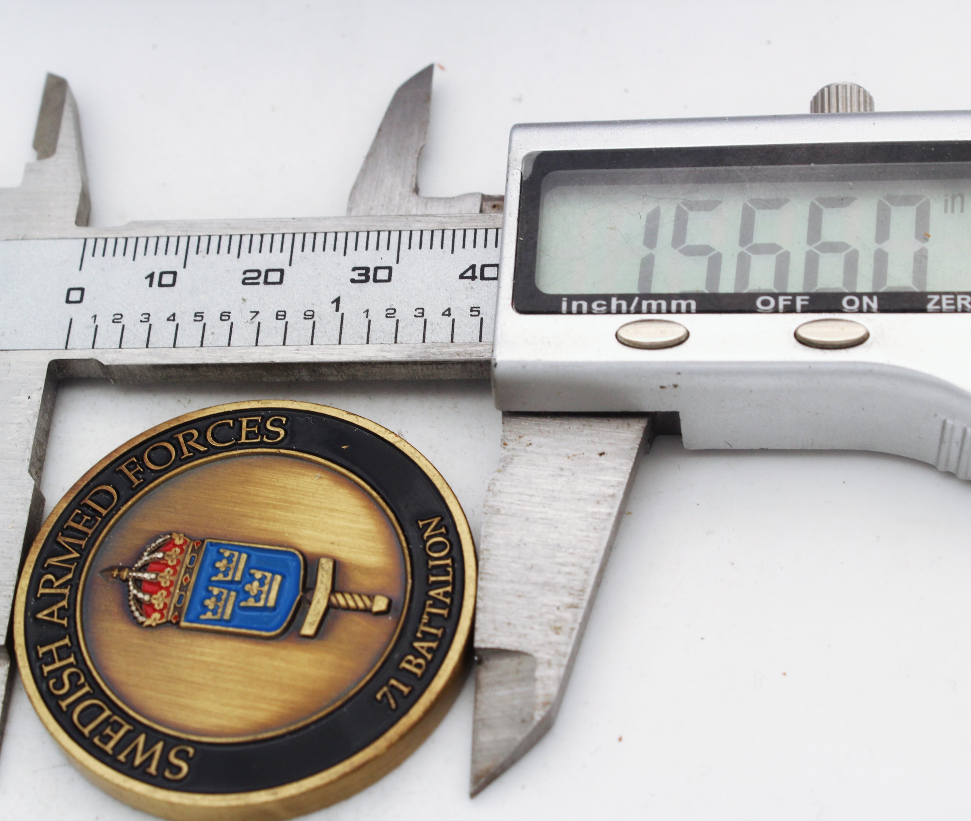 Swedish Armed Forces 71 Battalion 712 Coy Challenge Coin 1.5" Pre-Owned