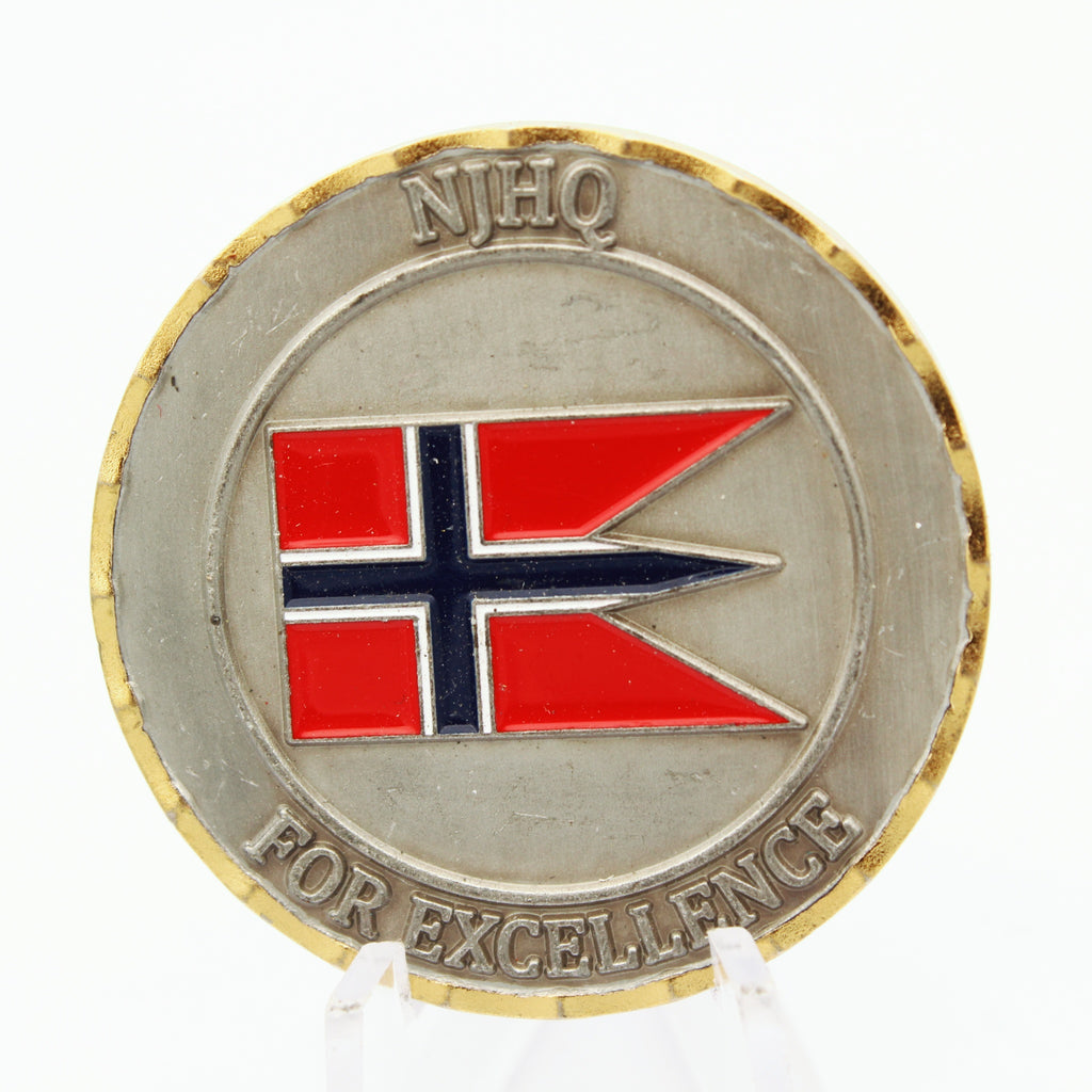 Norwegian Joint Headquarters NJHQ For Excellence Challenge Coin 1.5" Pre-Owned