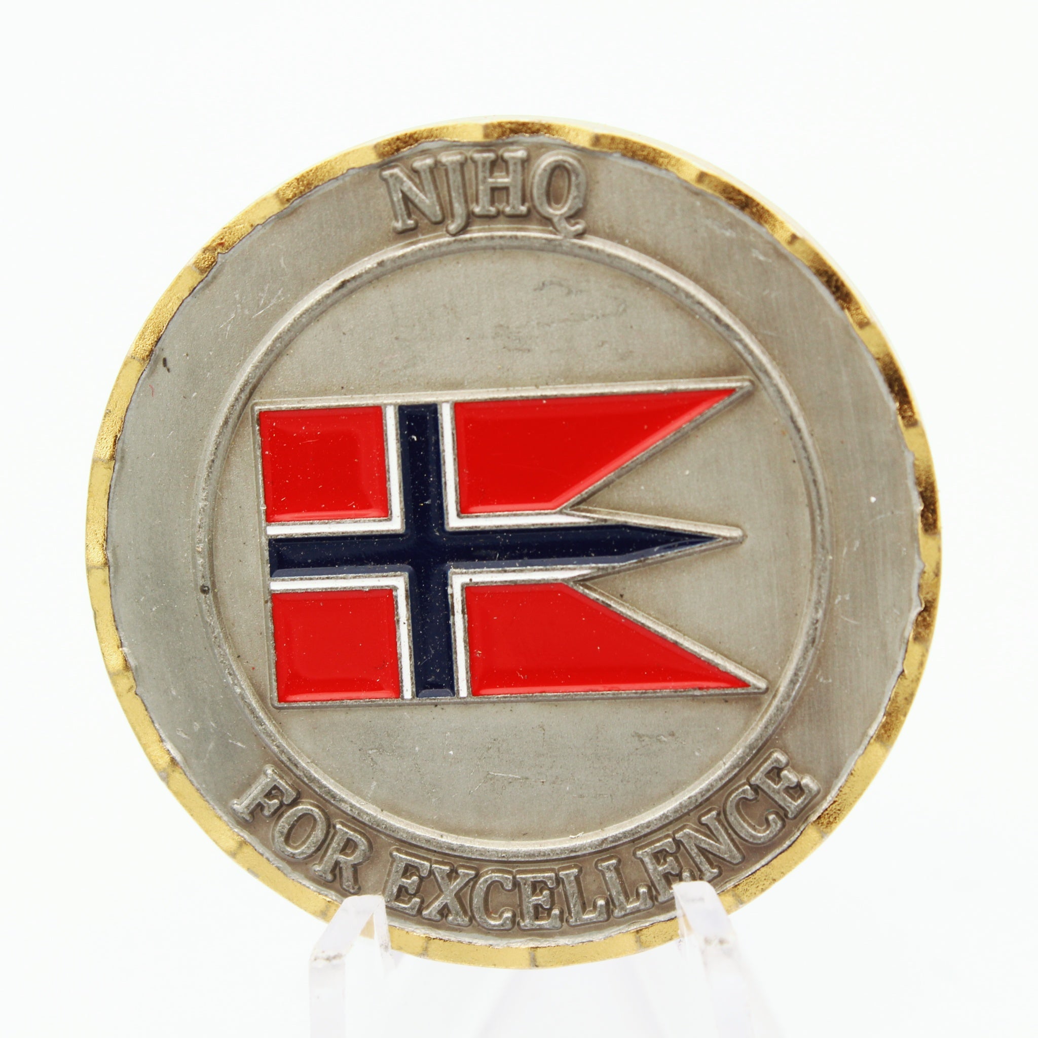 Norwegian Joint Headquarters NJHQ For Excellence Challenge Coin 1.5" Pre-Owned