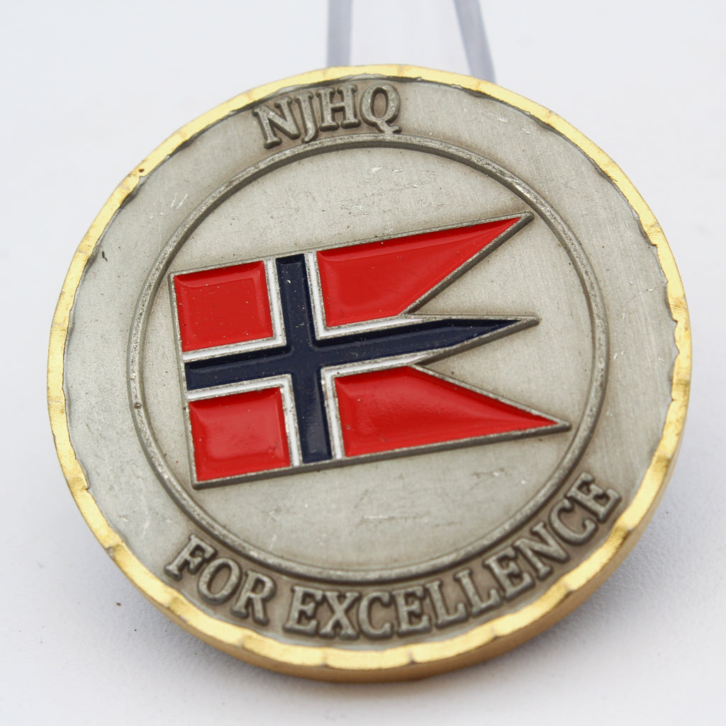 Norwegian Joint Headquarters NJHQ For Excellence Challenge Coin 1.5" Pre-Owned