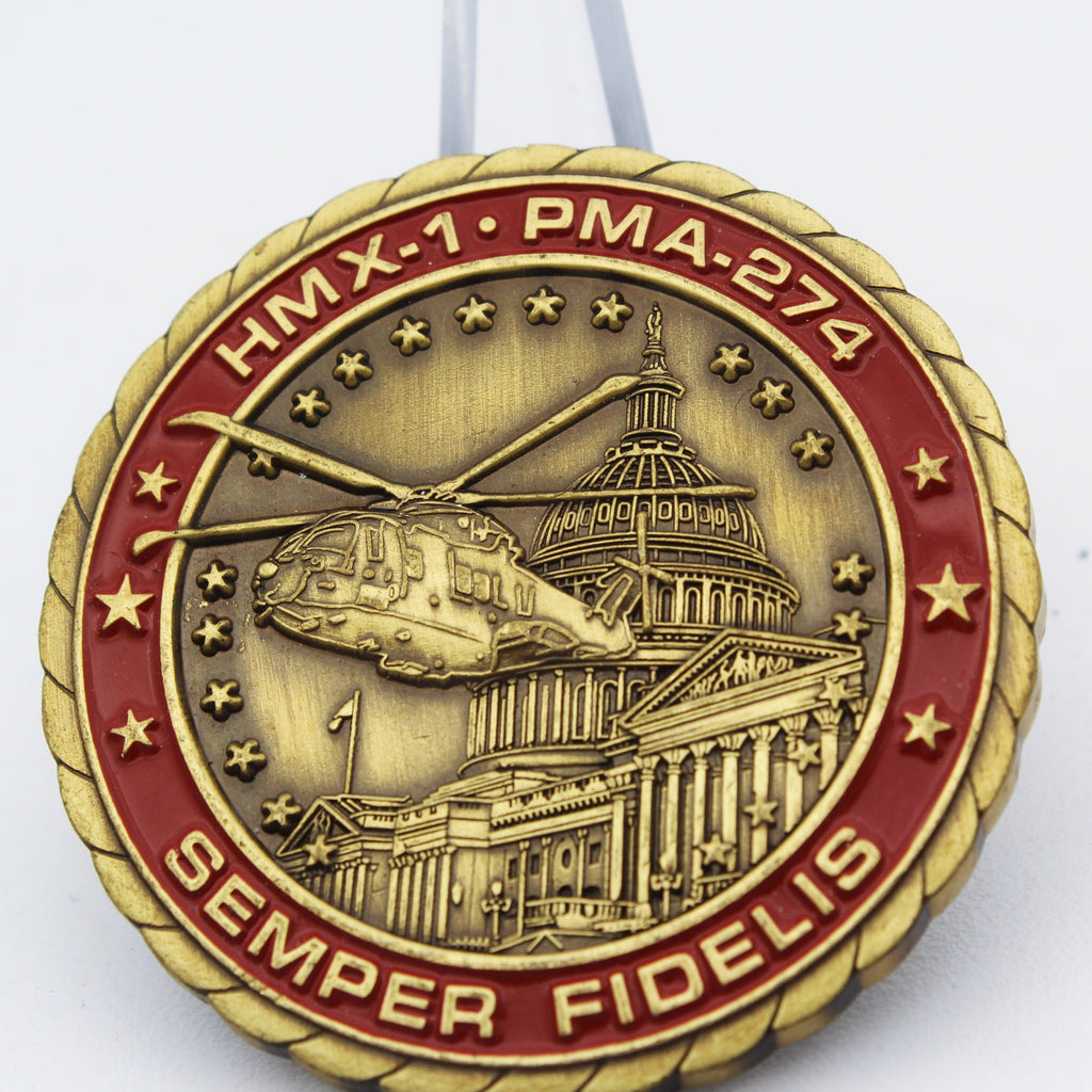 HMX-1 PMA-274 Presidential Helo Challenge Coin 1.75" Pre-Owned