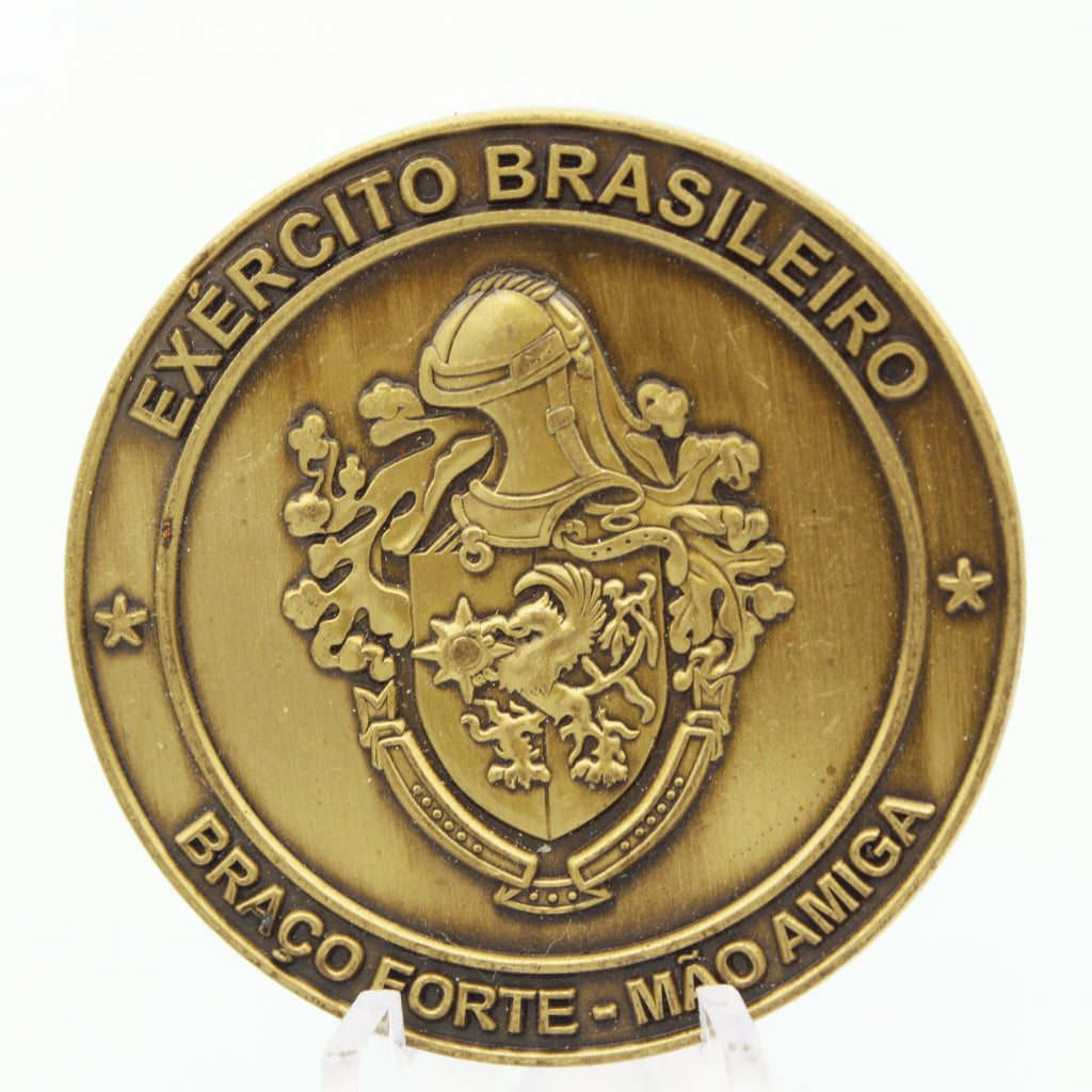 Brazilian Army Exército Brasileiro Challenge Coin 1.75" Pre-Owned