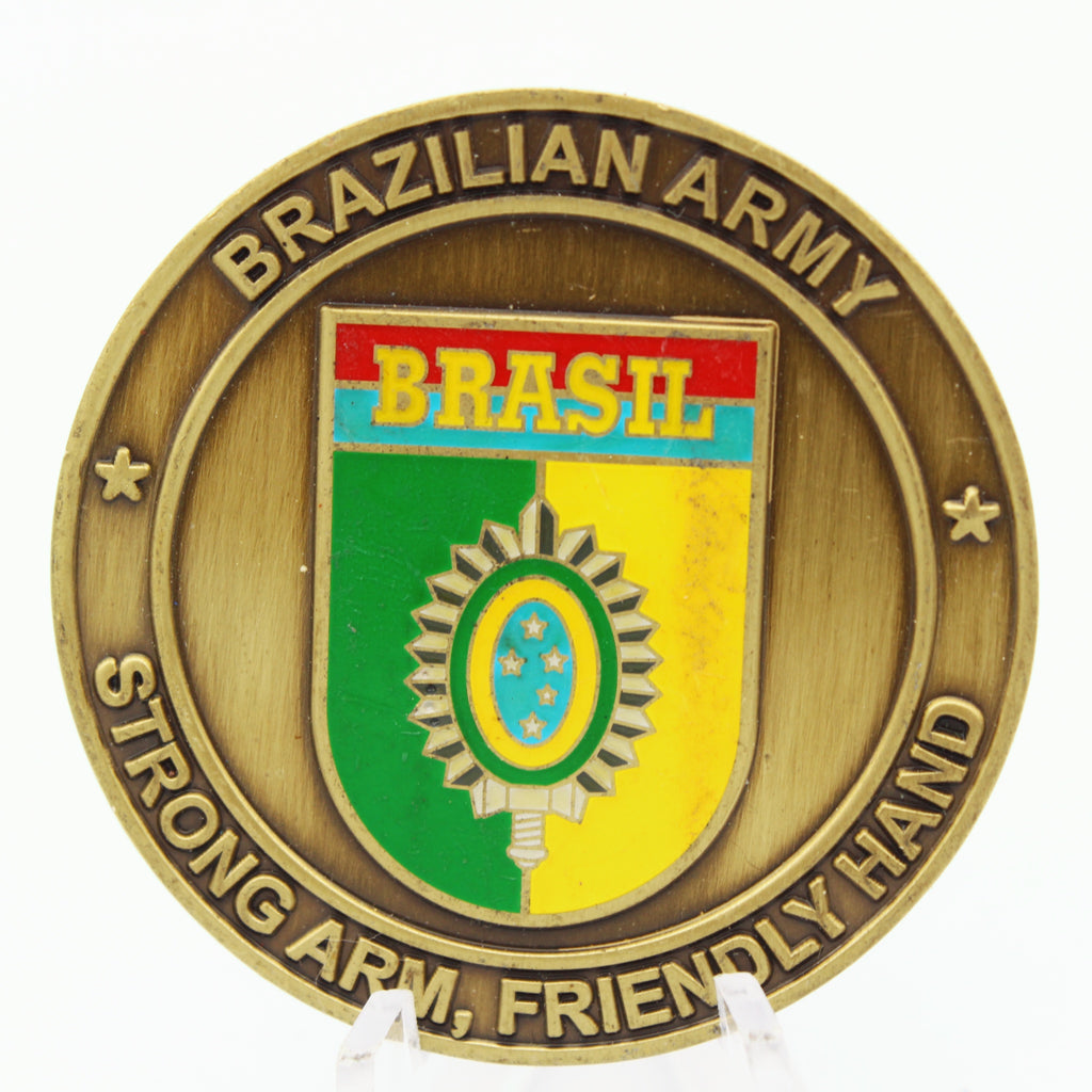 Brazilian Army Exército Brasileiro Challenge Coin 1.75" Pre-Owned