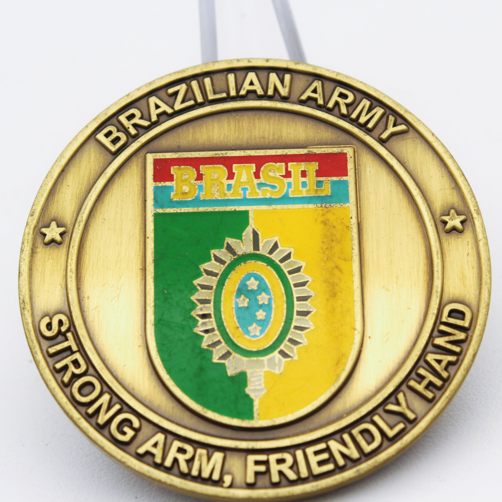 Brazilian Army Exército Brasileiro Challenge Coin 1.75" Pre-Owned