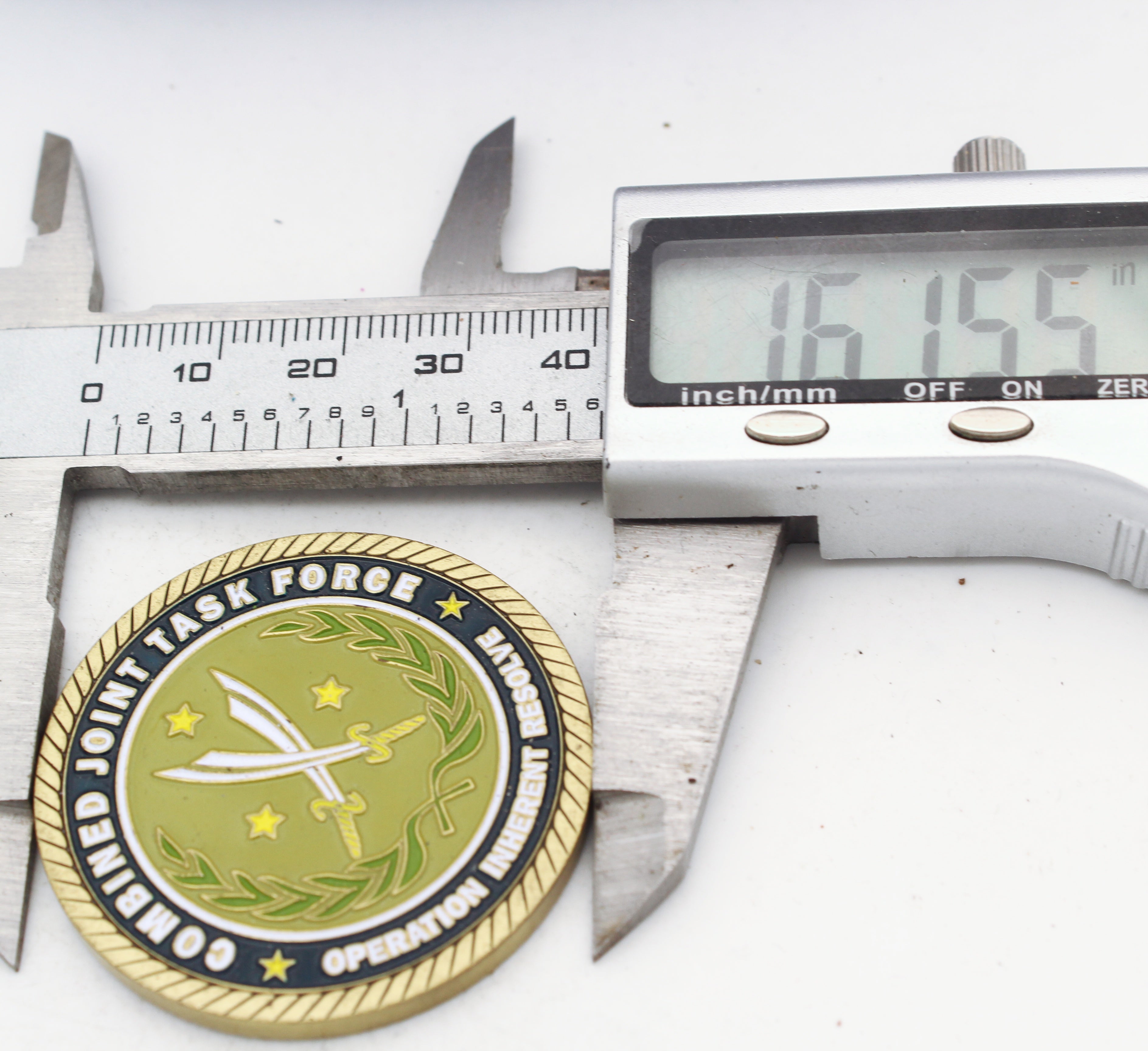 CJTF Operation Inherent Resolve Camp Buehring Kuwait Challenge Coin – 1.6 Inch Copper Collectible Pre-owned