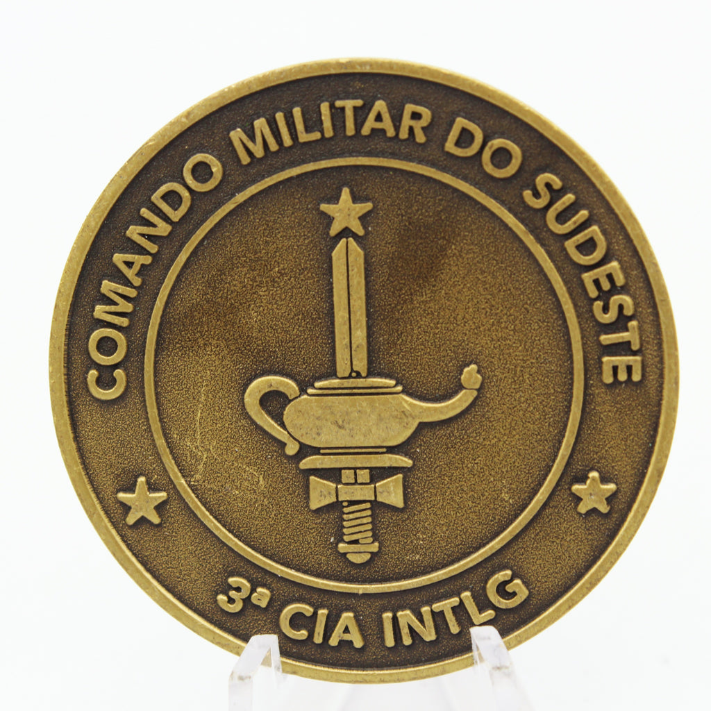 Comando Militar do Sudeste 3ª Cia Intlg Challenge Coin – Brazilian Military Intelligence Collectible Pre-owned