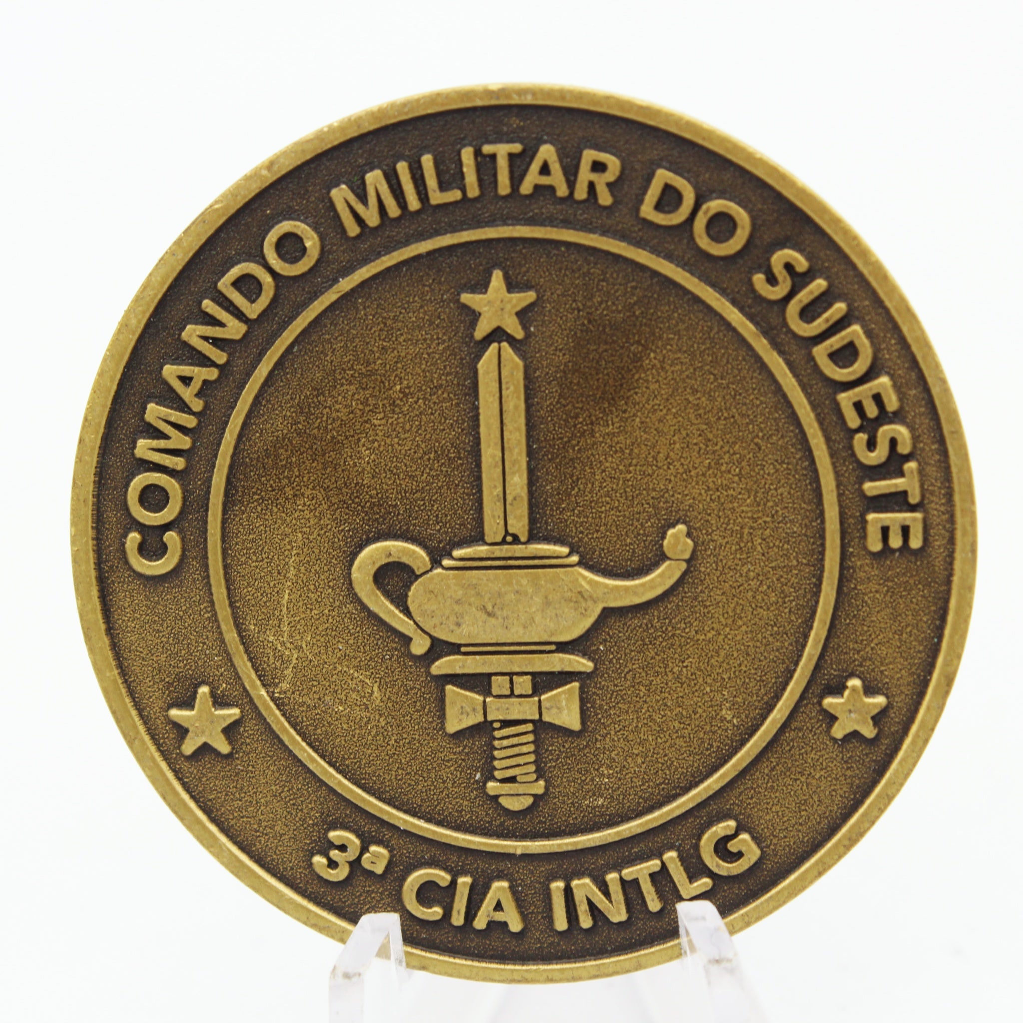 Comando Militar do Sudeste 3ª Cia Intlg Challenge Coin – Brazilian Military Intelligence Collectible Pre-owned