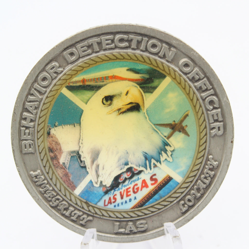 Behavior Detection Officer LAS Las Vegas 9/11 Tribute Challenge Coin – 1.75 Inch Copper Collectible Pre-owned