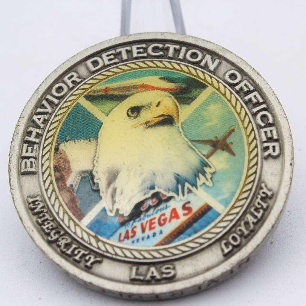 Behavior Detection Officer LAS Las Vegas 9/11 Tribute Challenge Coin – 1.75 Inch Copper Collectible Pre-owned