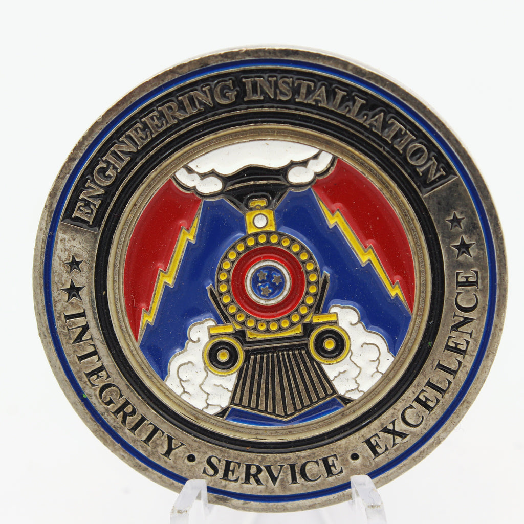 Tennessee Air Guard 241st EIS Chattanooga Engineering Installation Challenge Coin – 1.75 Inch Copper Collectible Pre-owned