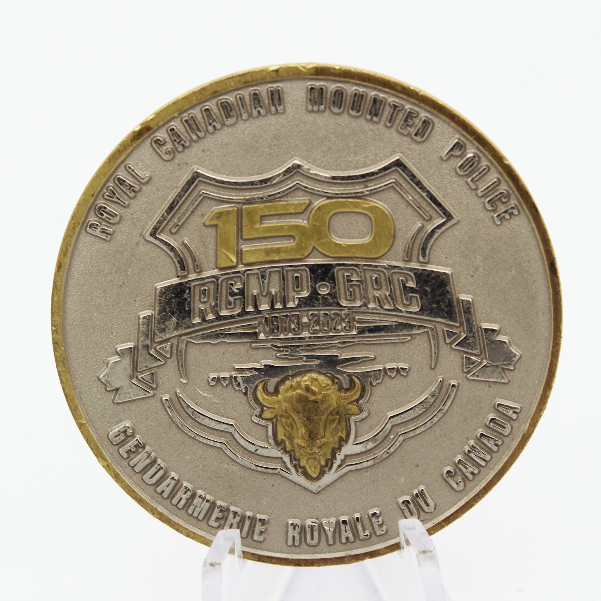 RCMP GRC 150th Anniversary 1873-2023 Challenge Coin – Royal Canadian Mounted Police Collectible Pre-owned