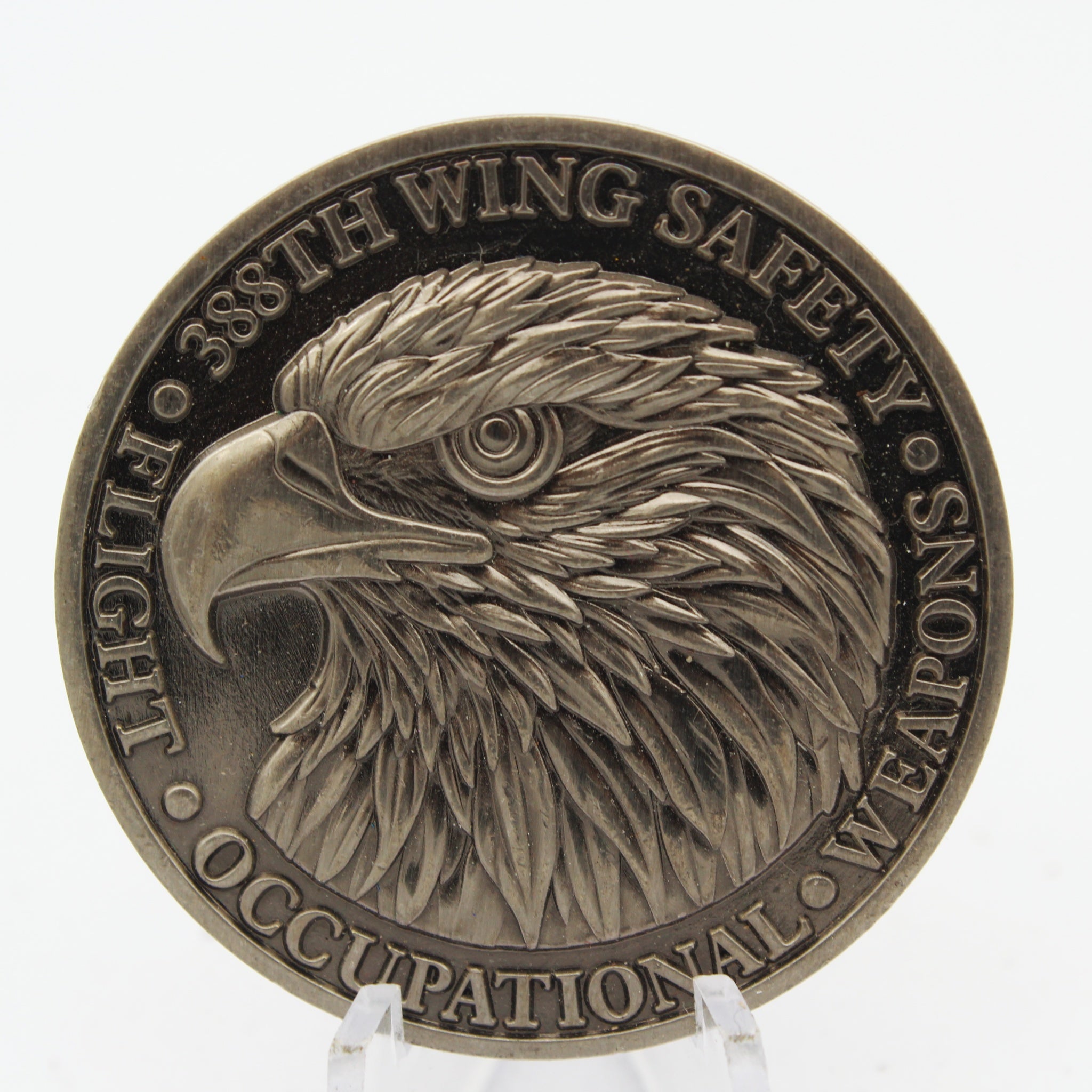 388th Fighter Wing Safety Libertas Vel Mors Challenge Coin – 1.75 Inch Copper Collectible Pre-owned