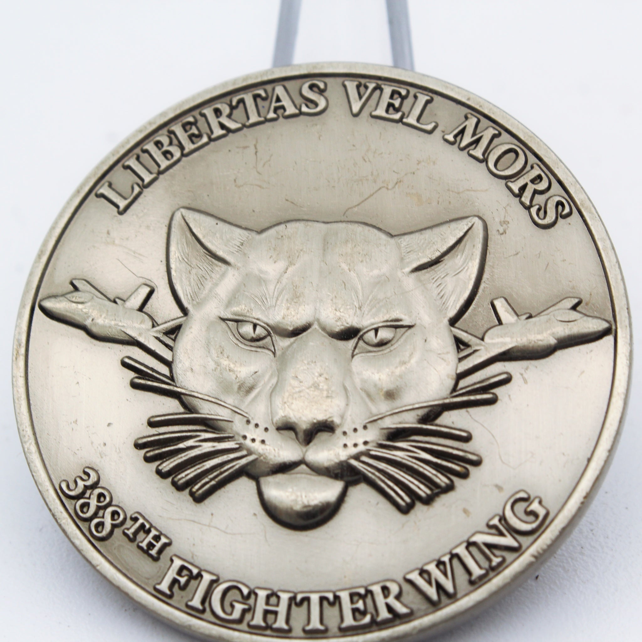 388th Fighter Wing Safety Libertas Vel Mors Challenge Coin – 1.75 Inch Copper Collectible Pre-owned