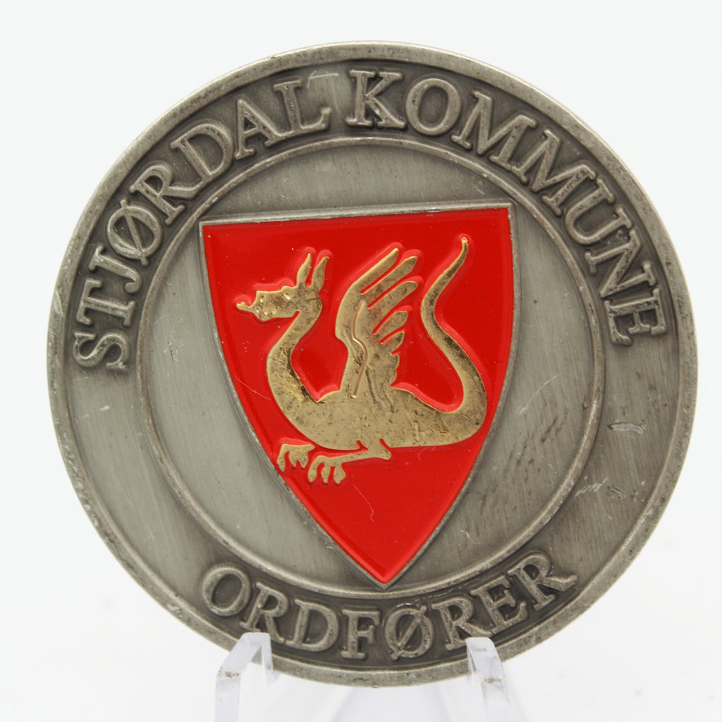 Stjørdal Kommune Ordfører Mayor Challenge Coin – 1.75 Inch Copper Norway Civic Collectible Pre-owned