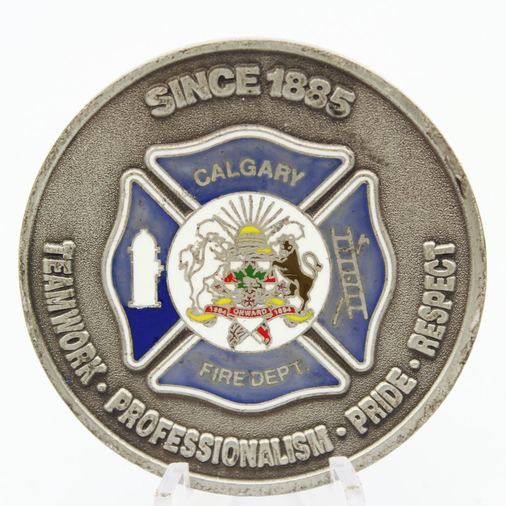 Calgary Fire Department Honouring Our Fallen Challenge Coin – 1.75 Inch Copper Collectible Pre-owned