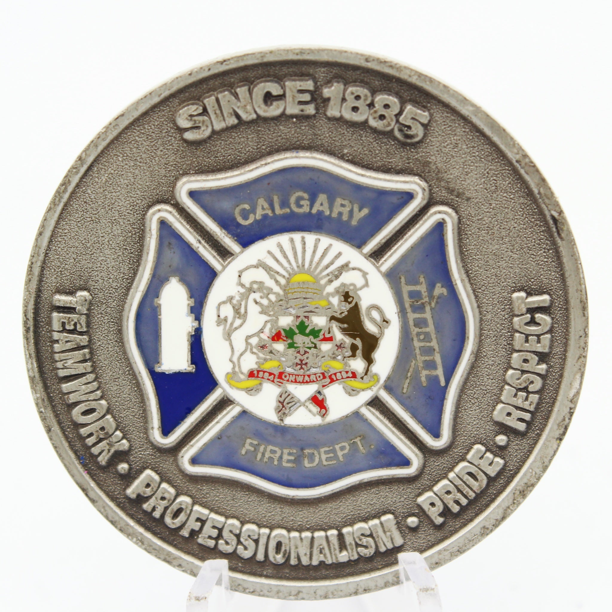 Calgary Fire Department Honouring Our Fallen Challenge Coin – 1.75 Inch Copper Collectible Pre-owned