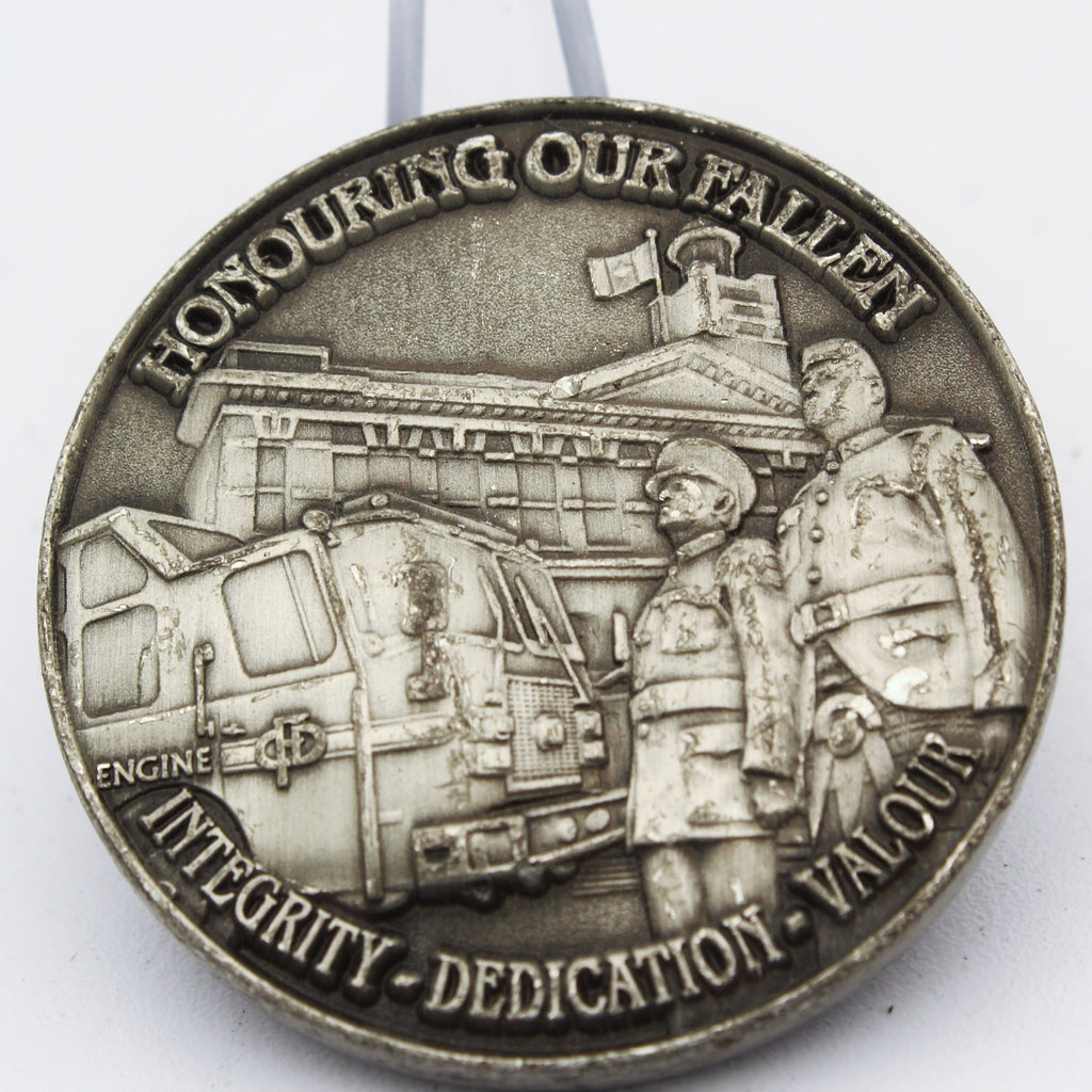 Calgary Fire Department Honouring Our Fallen Challenge Coin – 1.75 Inch Copper Collectible Pre-owned